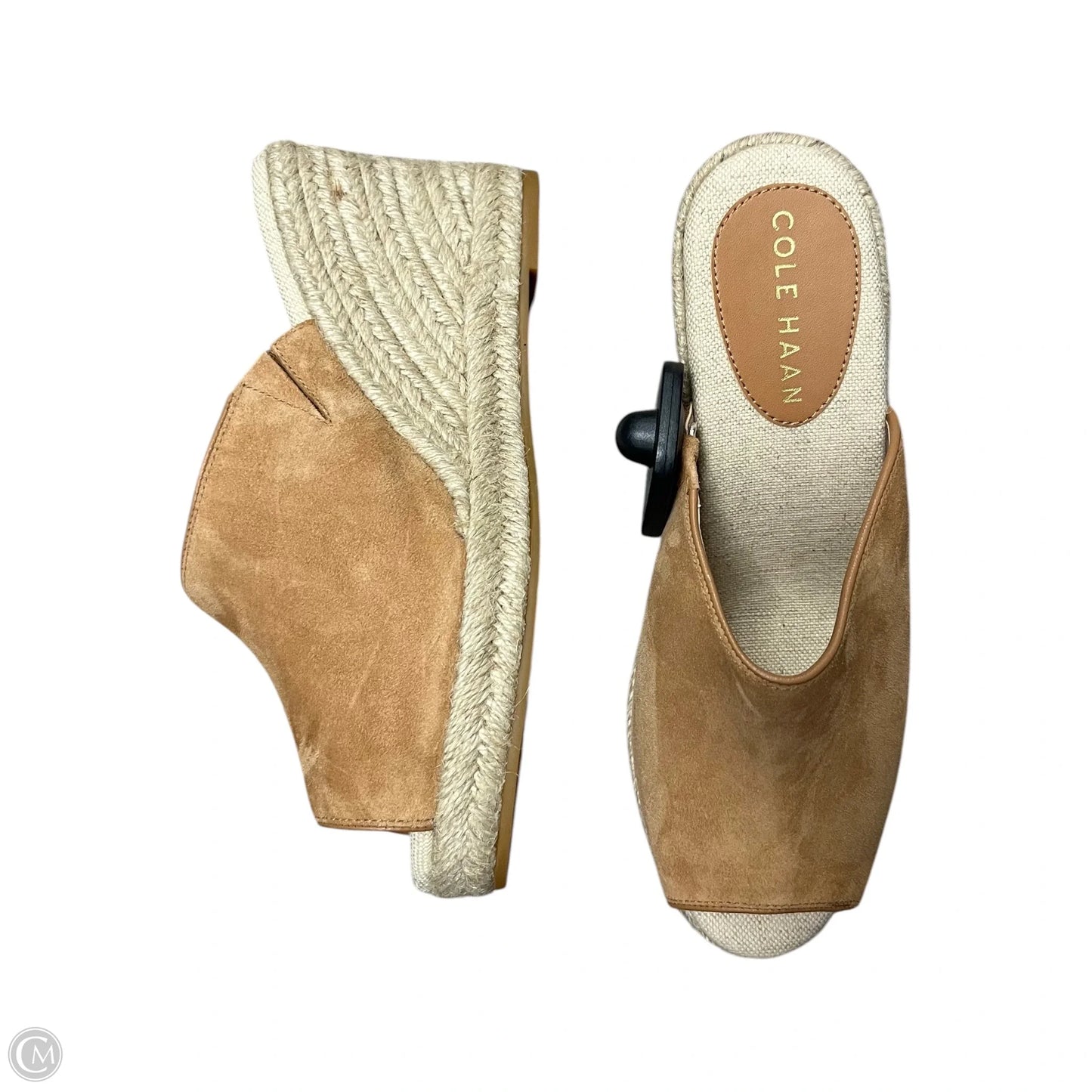 Sandals Heels Wedge By Cole-haan In Tan, Size: 6.5