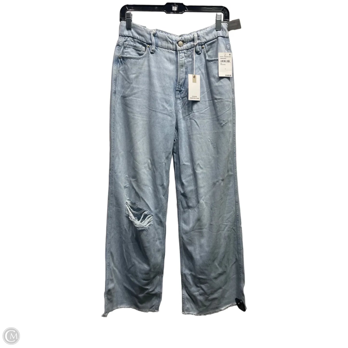 Jeans Cropped By Good American In Blue Denim, Size: 2