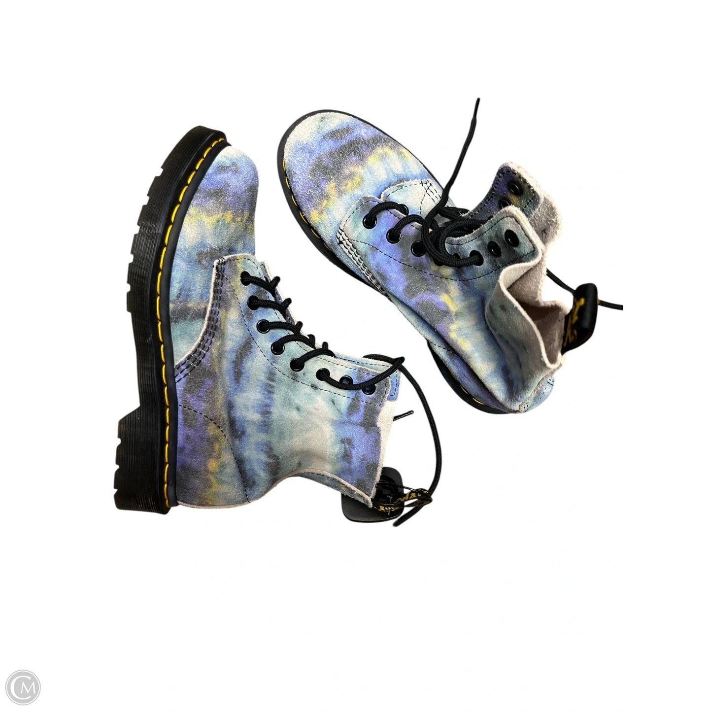 Boots Combat By Dr Martens In Blue & Purple, Size: 7