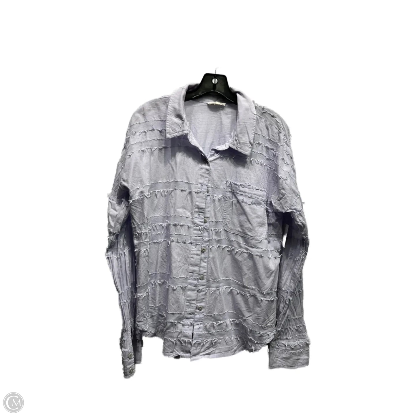 Top Long Sleeve By Mystree In Blue, Size: M