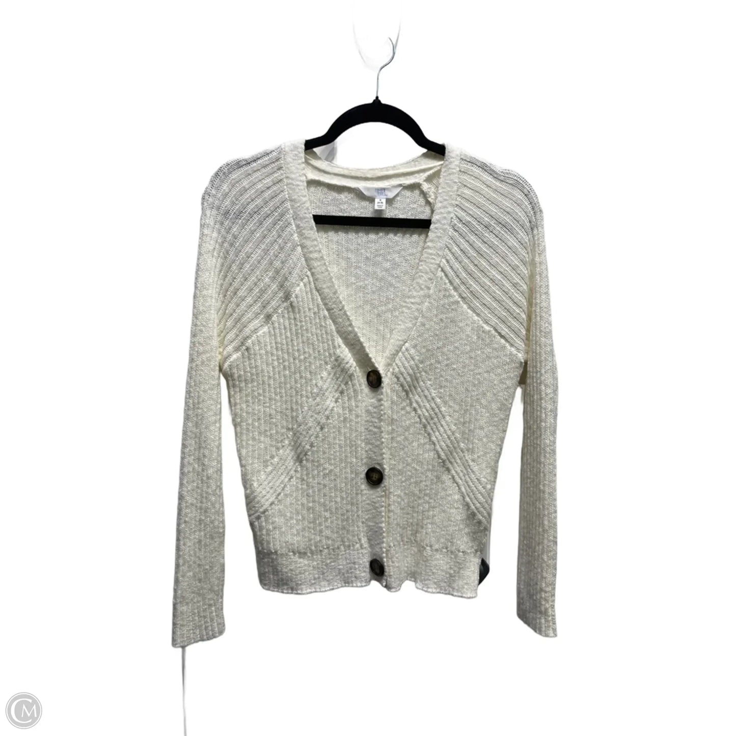 Sweater Cardigan By Time And Tru In Cream, Size: S
