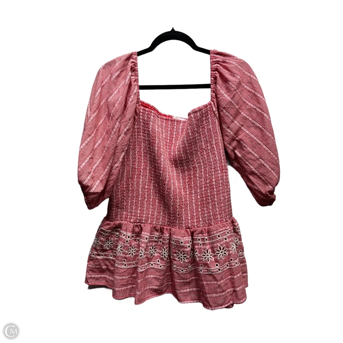 Top Short Sleeve By Chicsoul In Red, Size: 2x