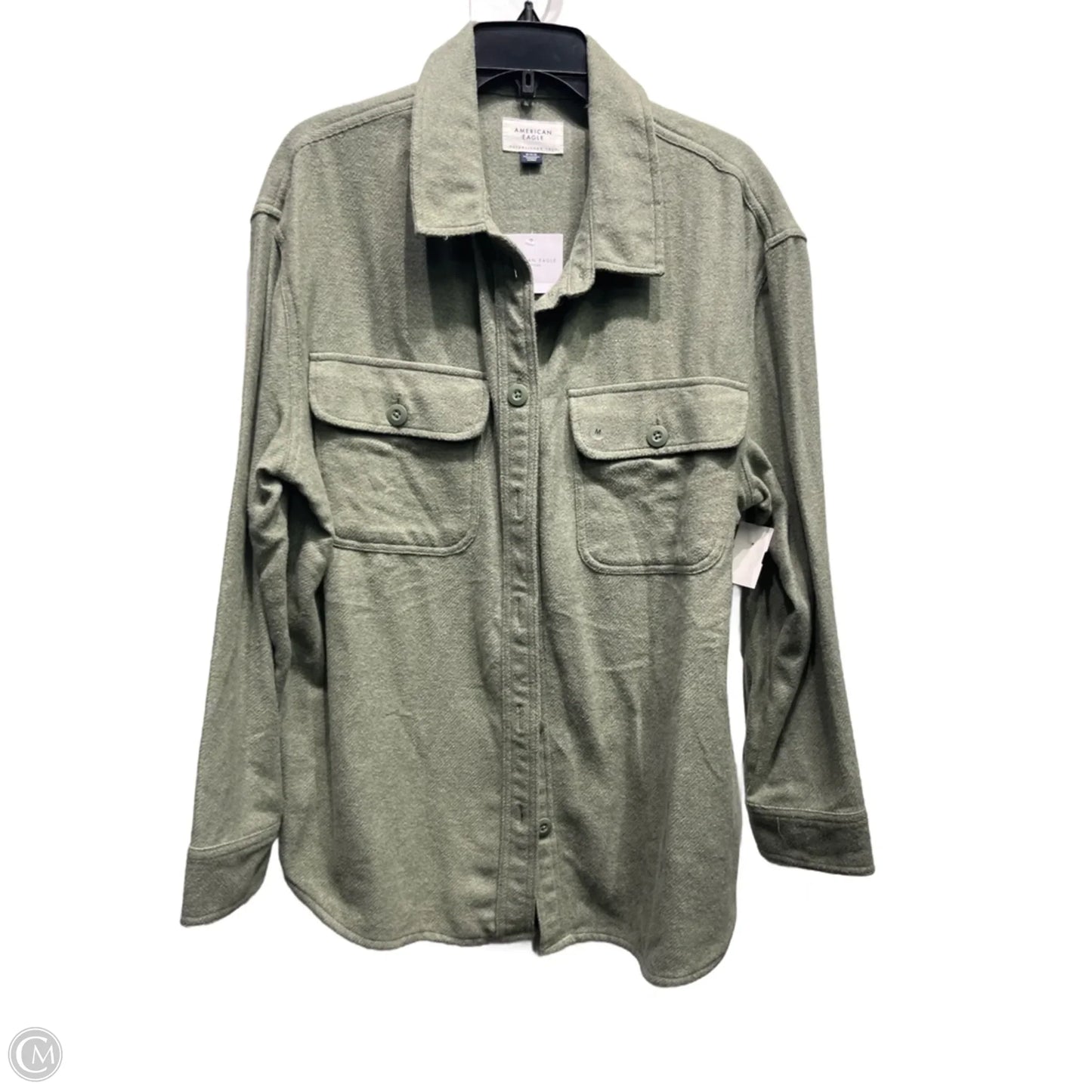 Jacket Fleece By American Eagle In Green, Size: M
