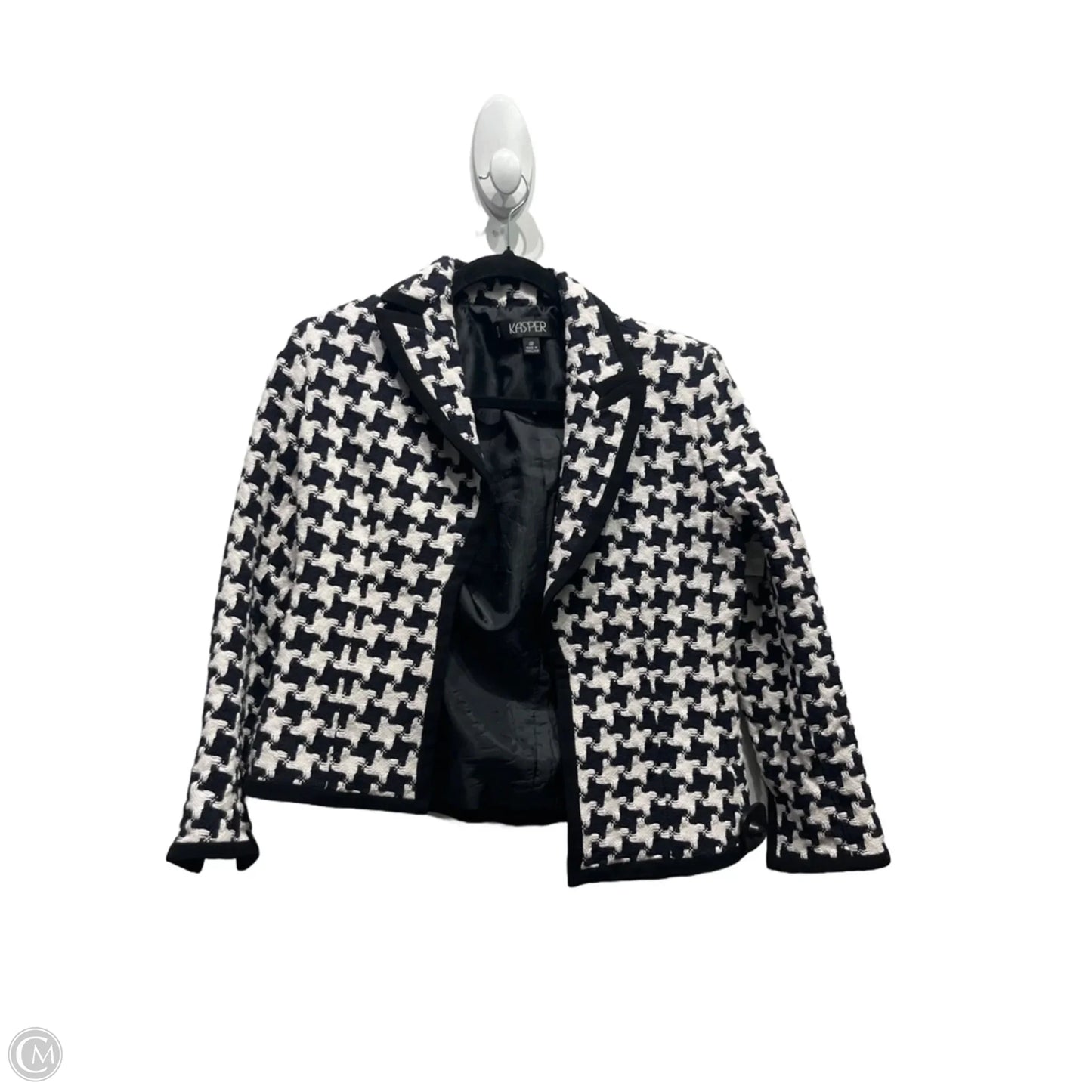 Blazer By Kasper In Black & White, Size: 4p