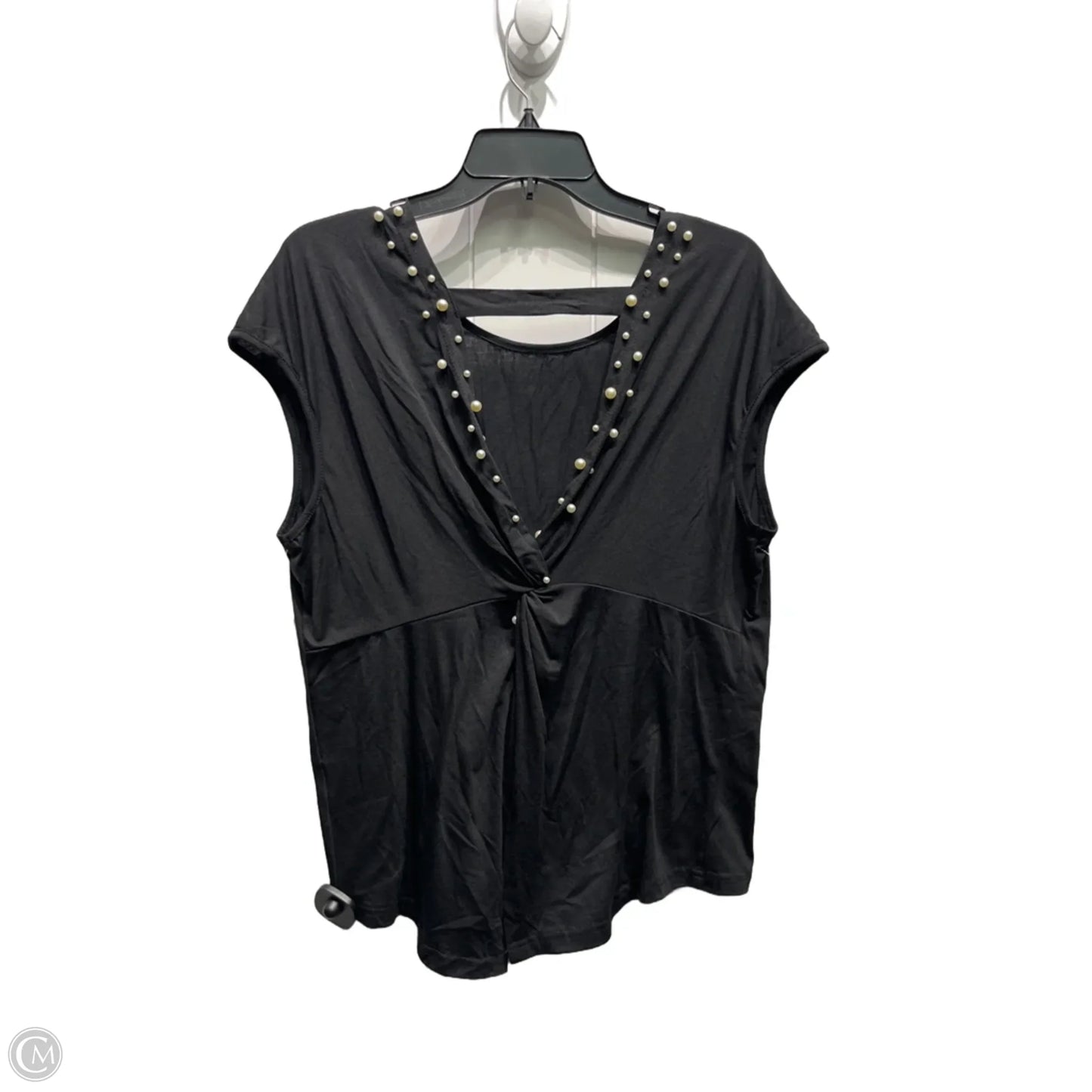 Top Short Sleeve By Clothes Mentor In Black, Size: Xl