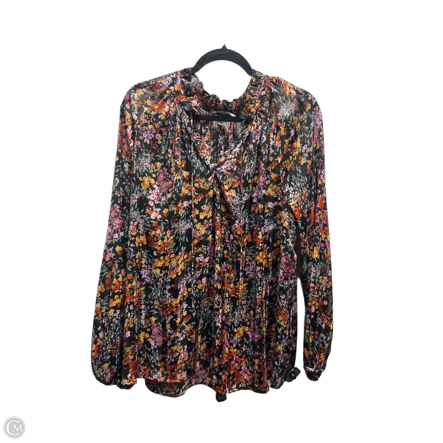 Top Long Sleeve By H&m In Pink & Yellow, Size: Xl