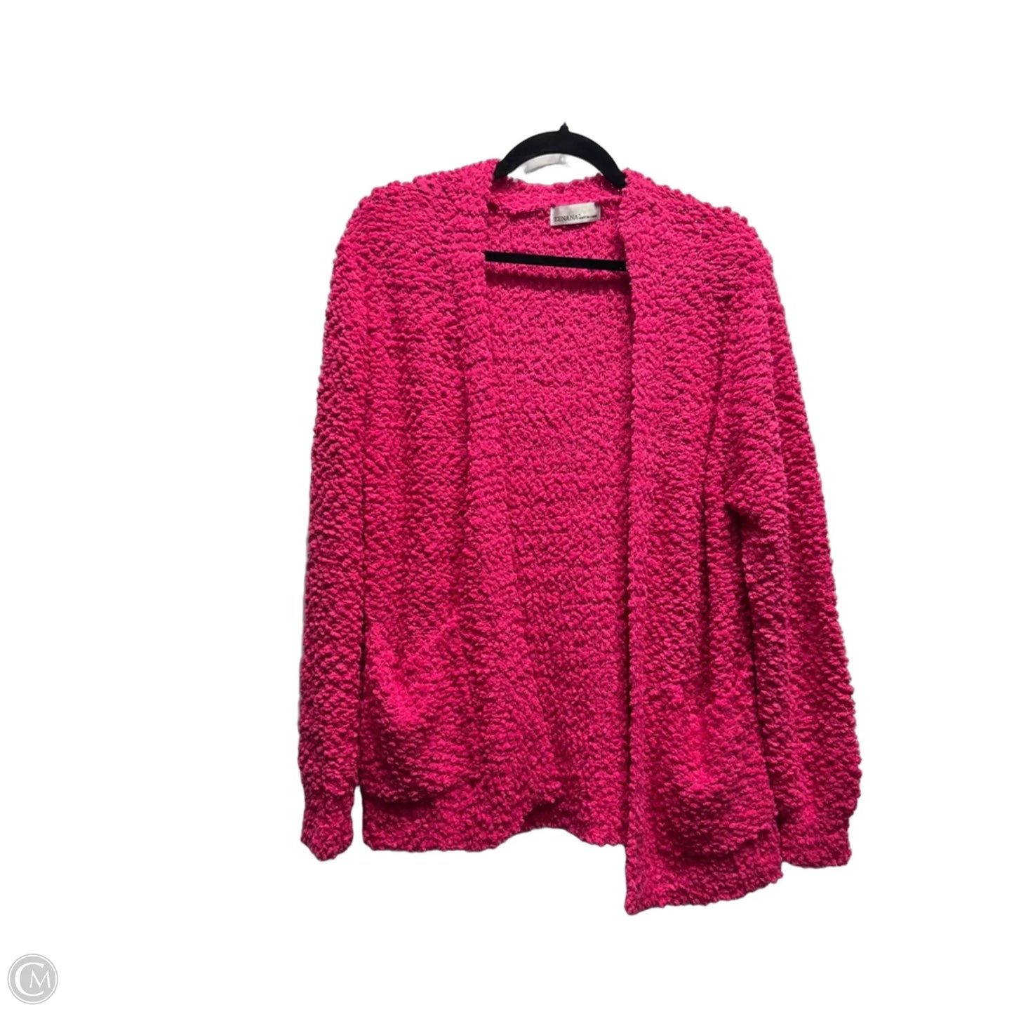 Sweater Cardigan By Zenana In Pink, Size: S