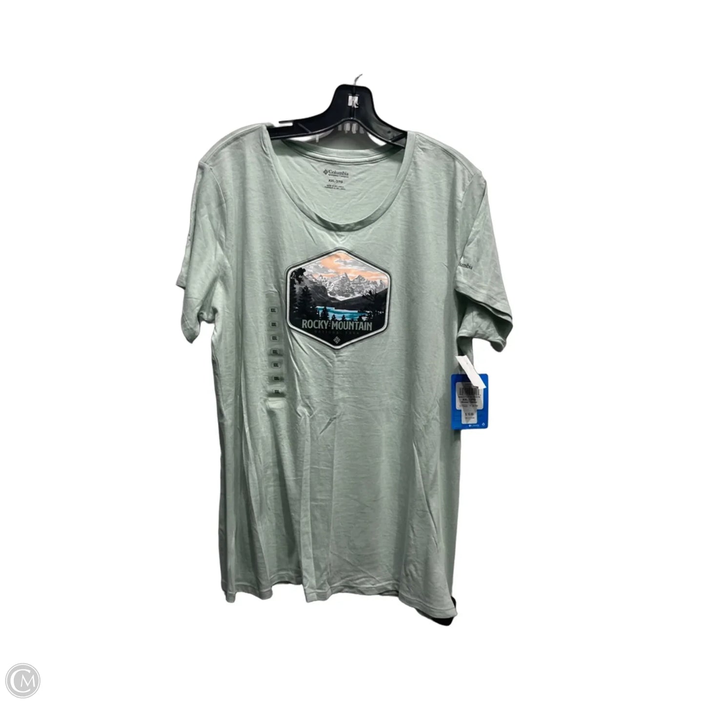 Top Short Sleeve By Columbia In Green, Size: Xxl