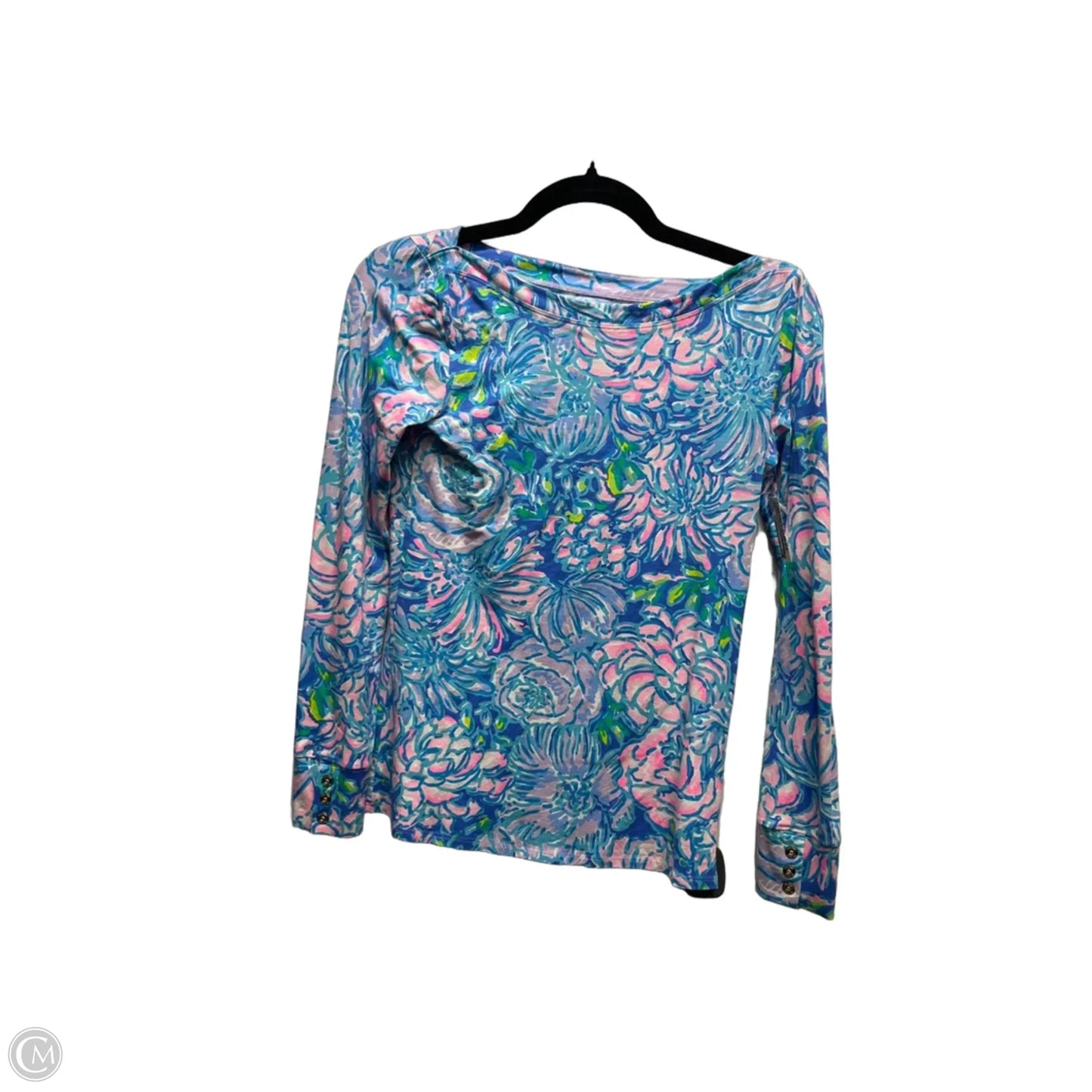 Top Long Sleeve Designer By Lilly Pulitzer In Blue & Pink, Size: Xs