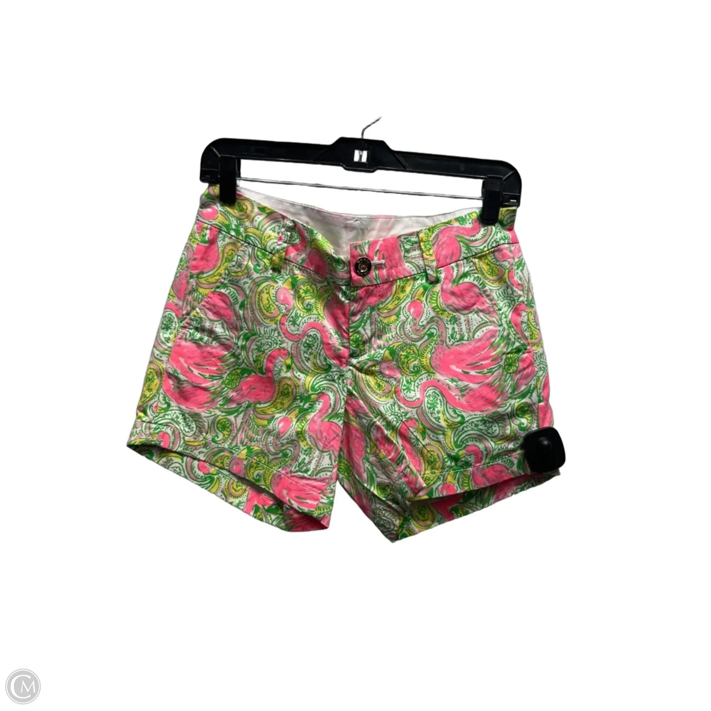Shorts Designer By Lilly Pulitzer In Green & Pink, Size: Xxs