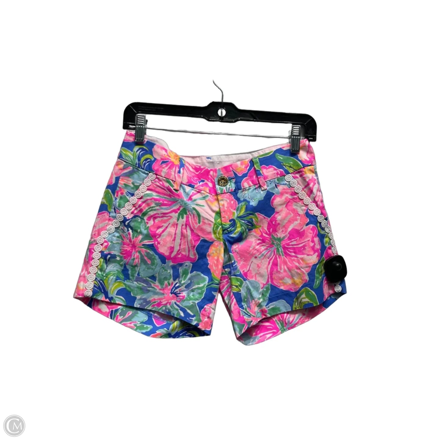 Shorts Designer By Lilly Pulitzer In Blue & Pink, Size: Xxs