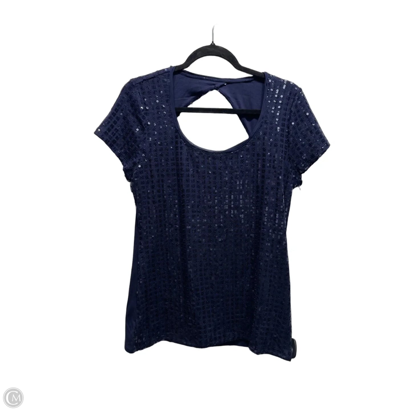 Top Short Sleeve By White House Black Market In Blue, Size: L