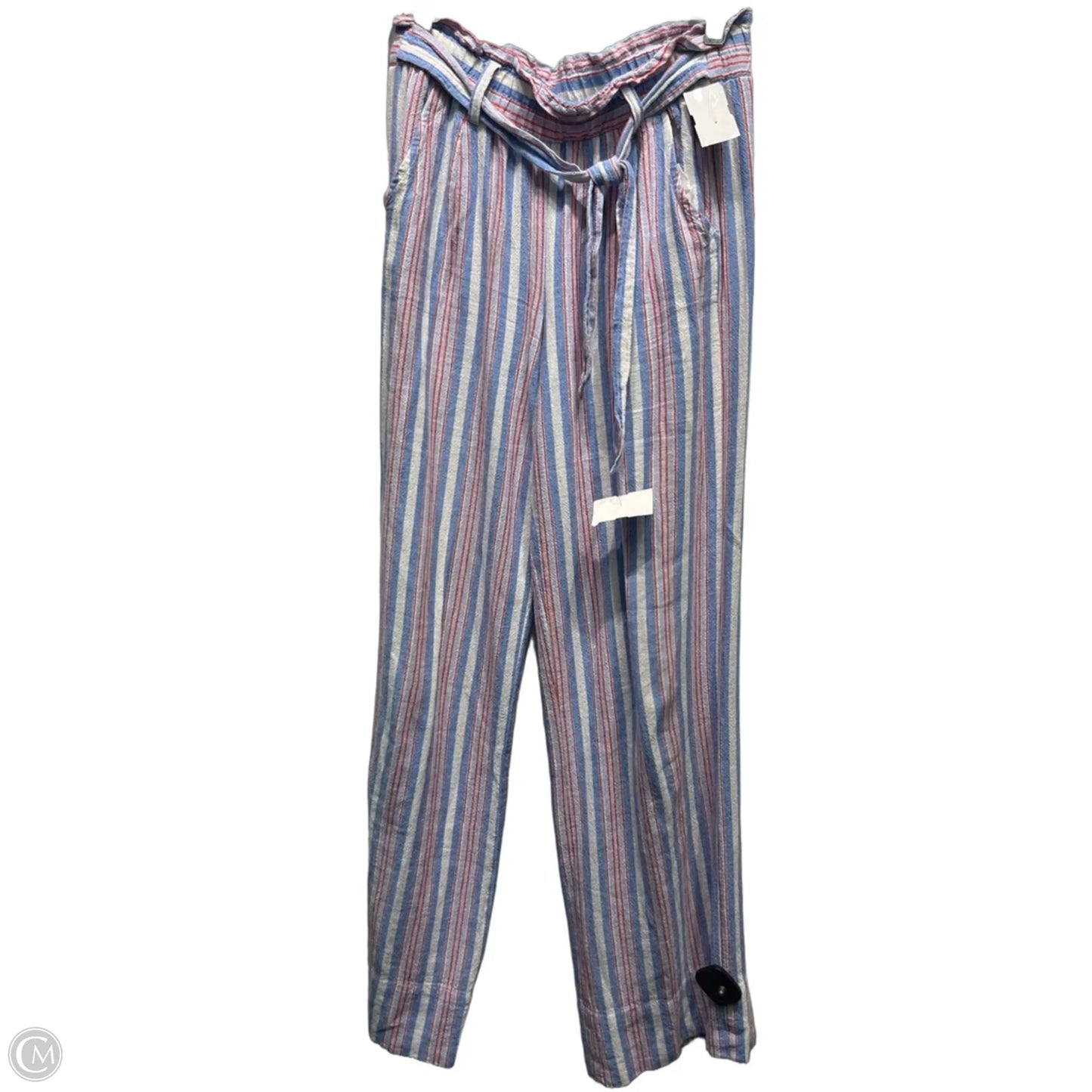 Pants Linen By Jolt In Blue Red & White, Size: S
