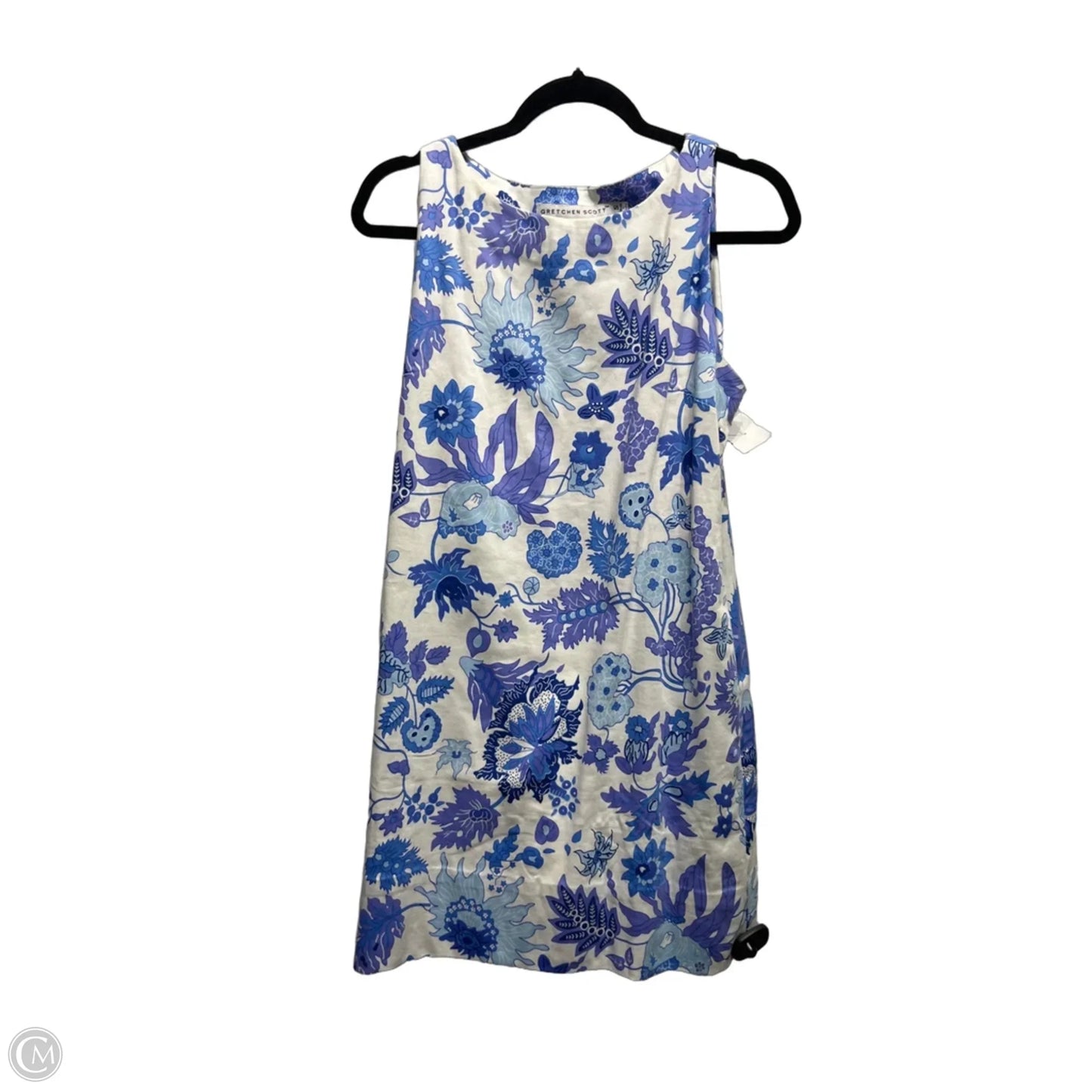 Dress Work By Gretchen Scott In Blue & White, Size: S