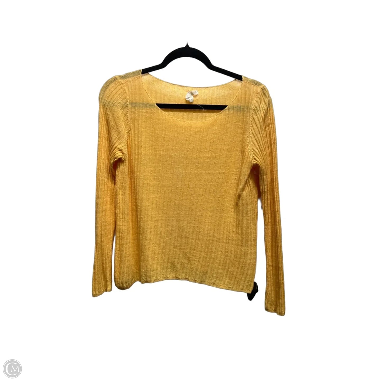 Top Long Sleeve By Eileen Fisher In Yellow, Size: S