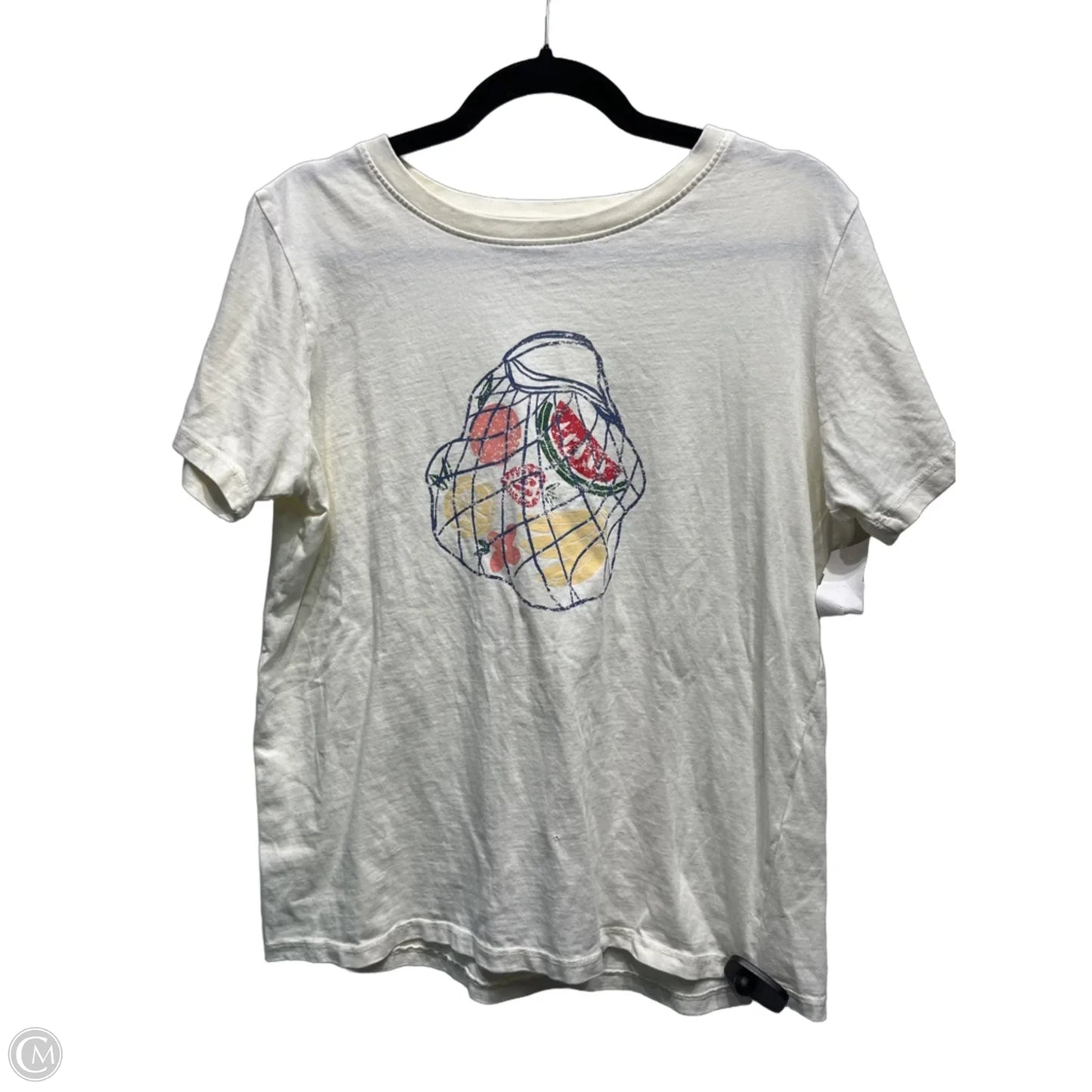 Top Short Sleeve Basic By C And C In Cream, Size: L