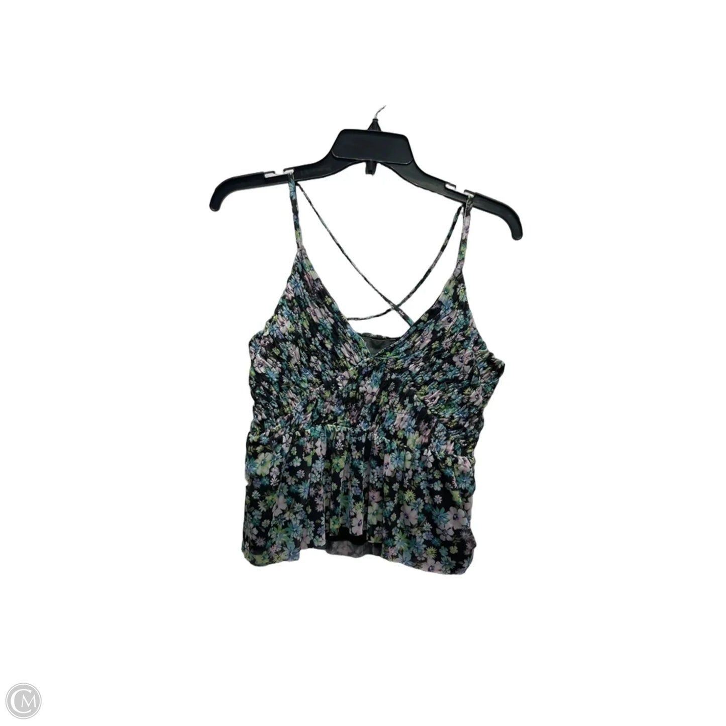 Top Sleeveless By Anthropologie In Green & Pink, Size: M