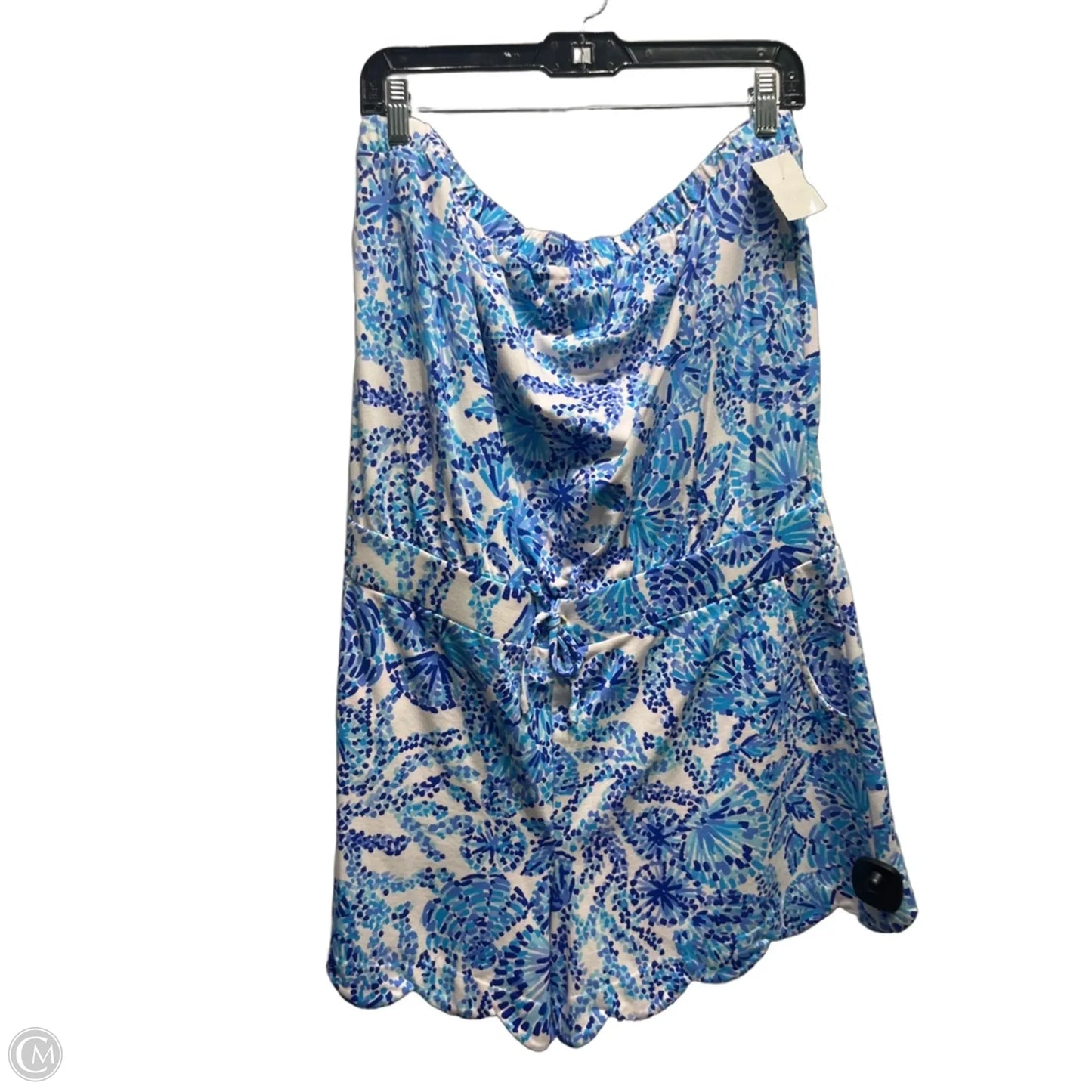 Romper Designer By Lilly Pulitzer In Blue & White, Size: Xl