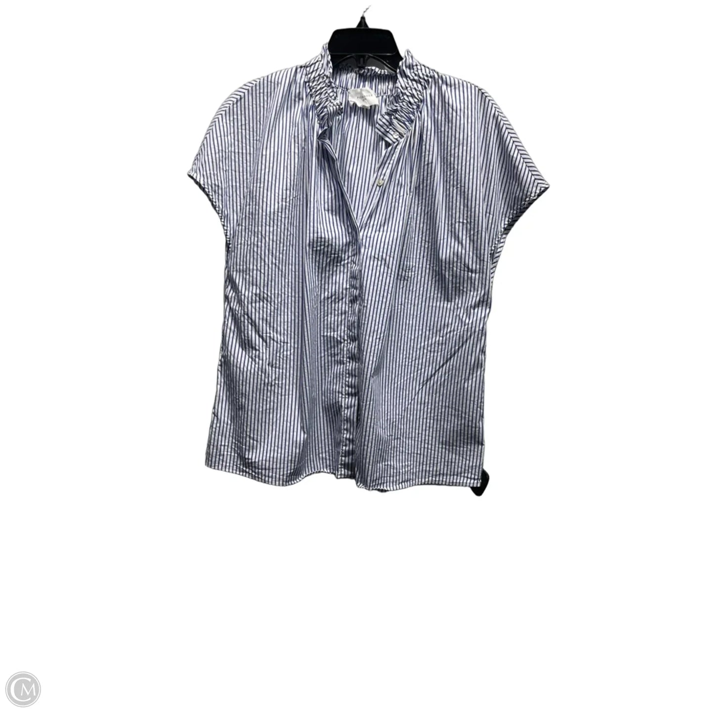 Top Short Sleeve By Pomander Place In Blue & White, Size: Xxl