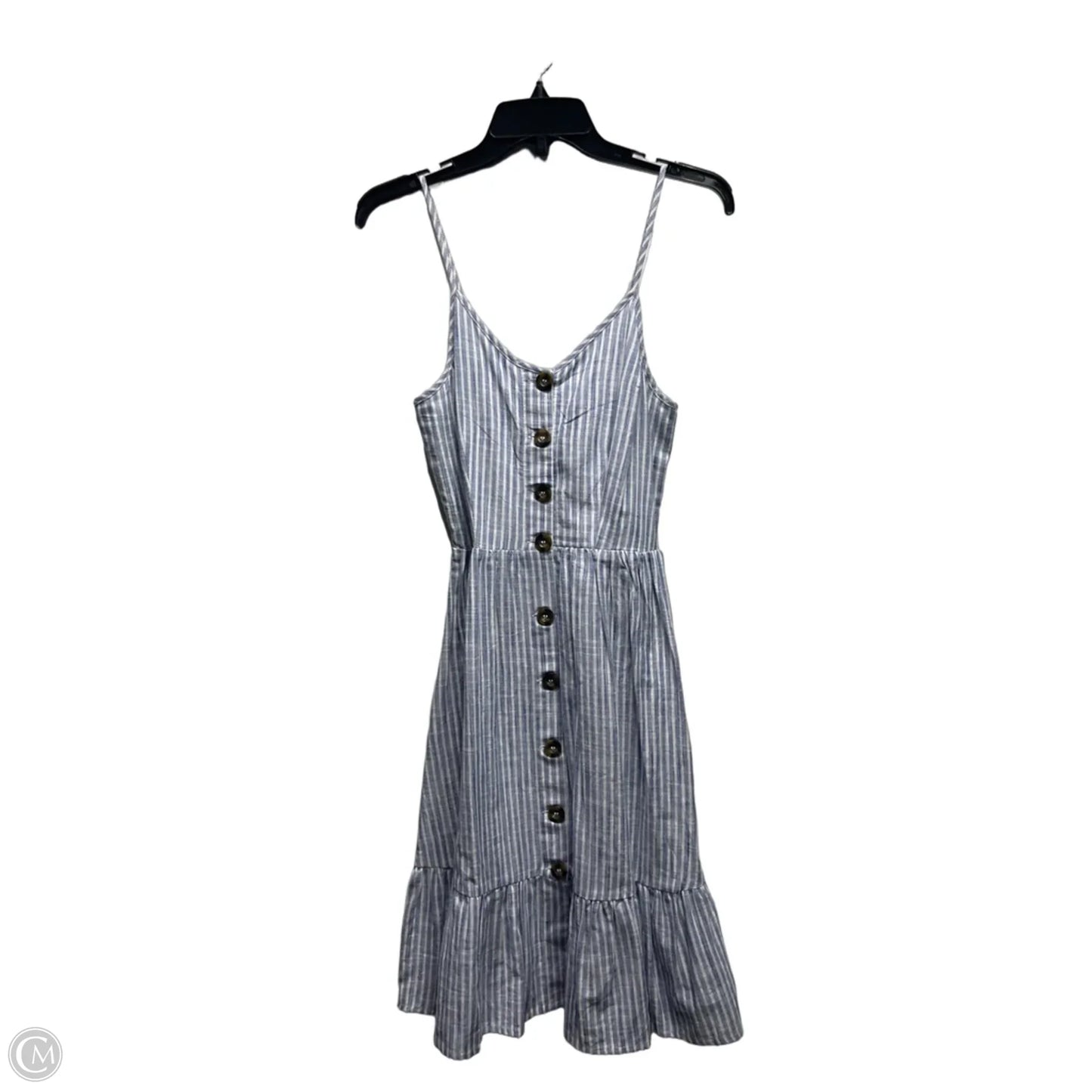 Dress Casual Short By Japna In Blue & White, Size: S