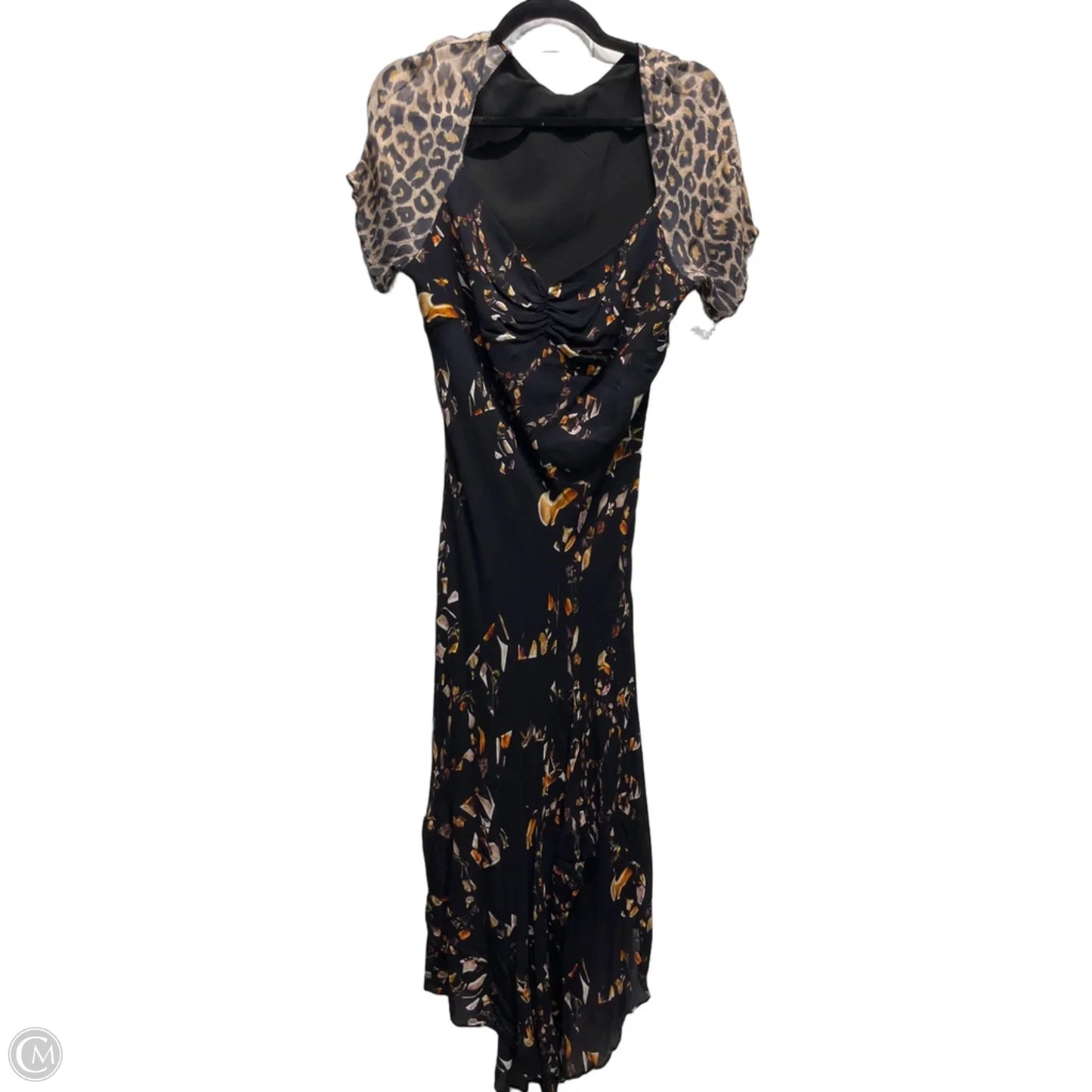 Dress Designer By All Saints In Black & Orange, Size: 10