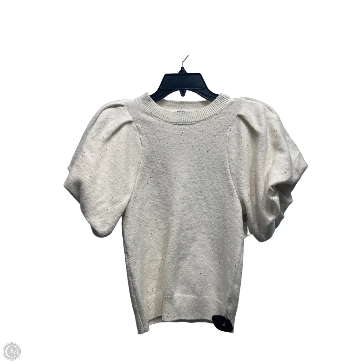 Sweater Short Sleeve By Scoop In Cream, Size: S