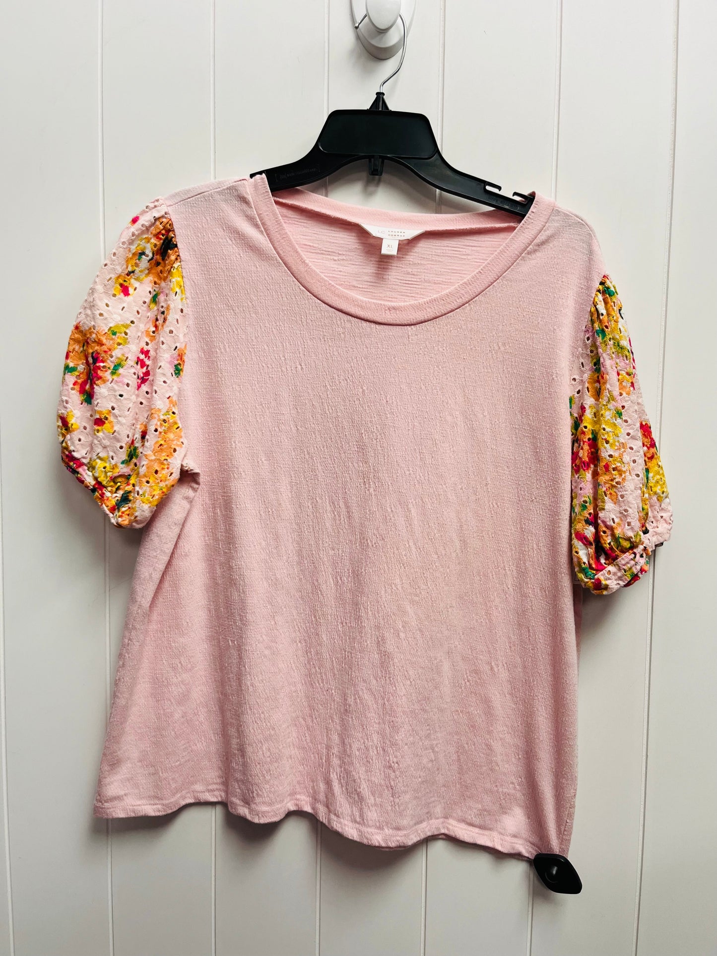 Pink Top Short Sleeve , LAUREN CONRAD Size Xl