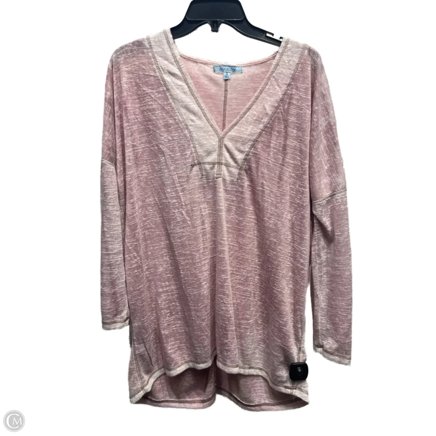 Top Long Sleeve By She + Sky In Pink, Size: S