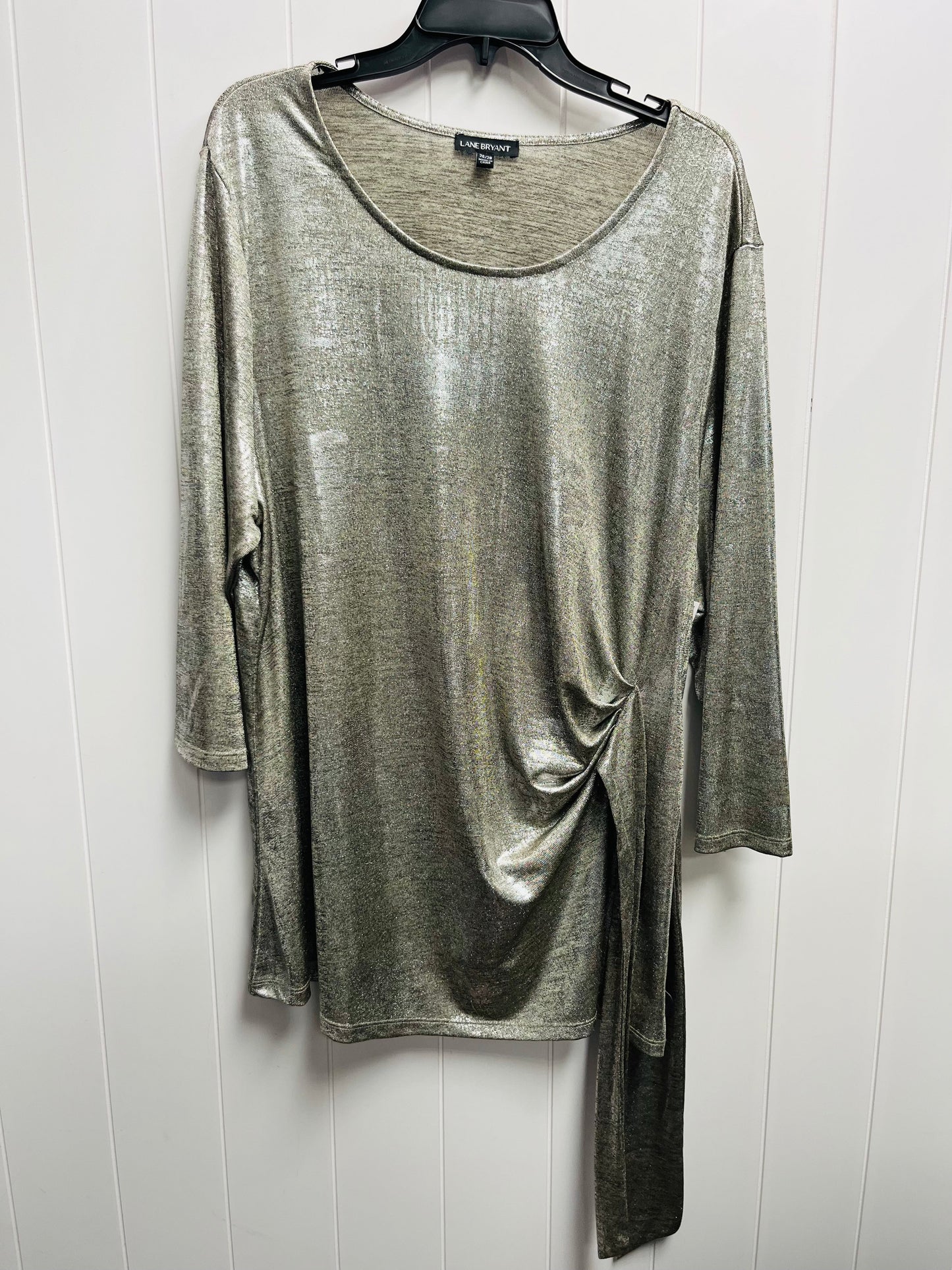 Top Long Sleeve By Lane Bryant In Gold, Size: 3x