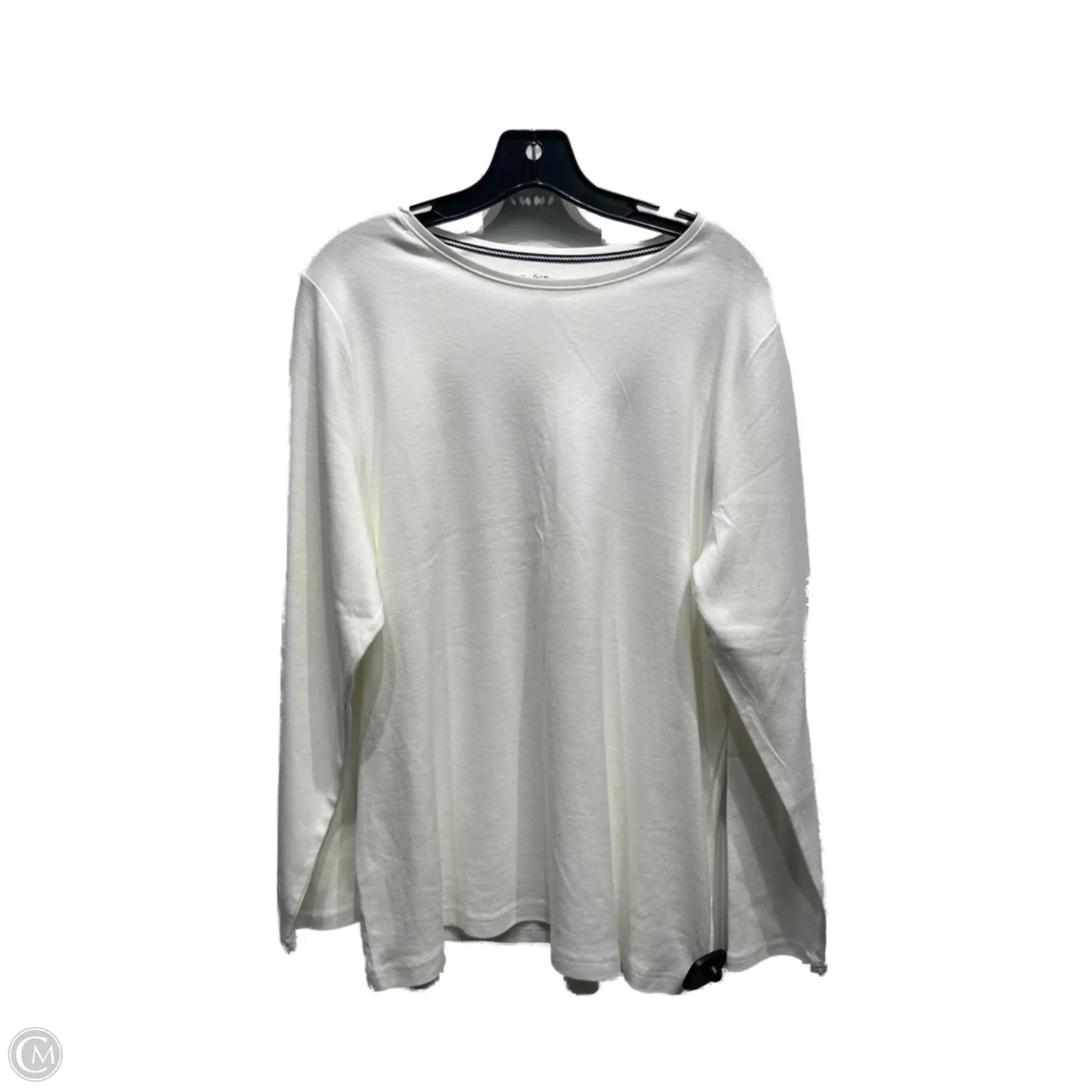 Top Long Sleeve Basic By Croft And Barrow In White, Size: 1x