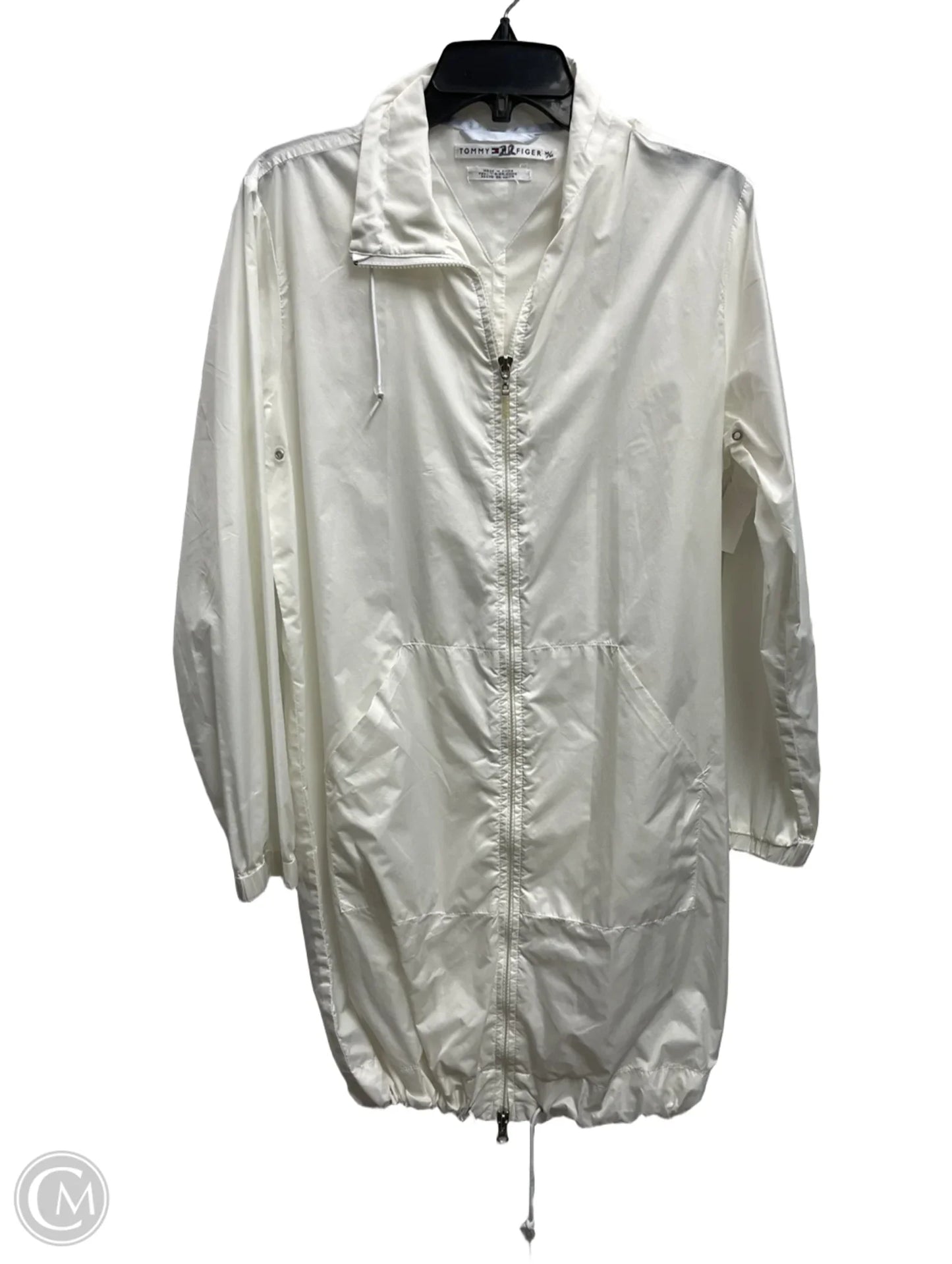 Jacket Windbreaker By Tommy Hilfiger In White, Size: M
