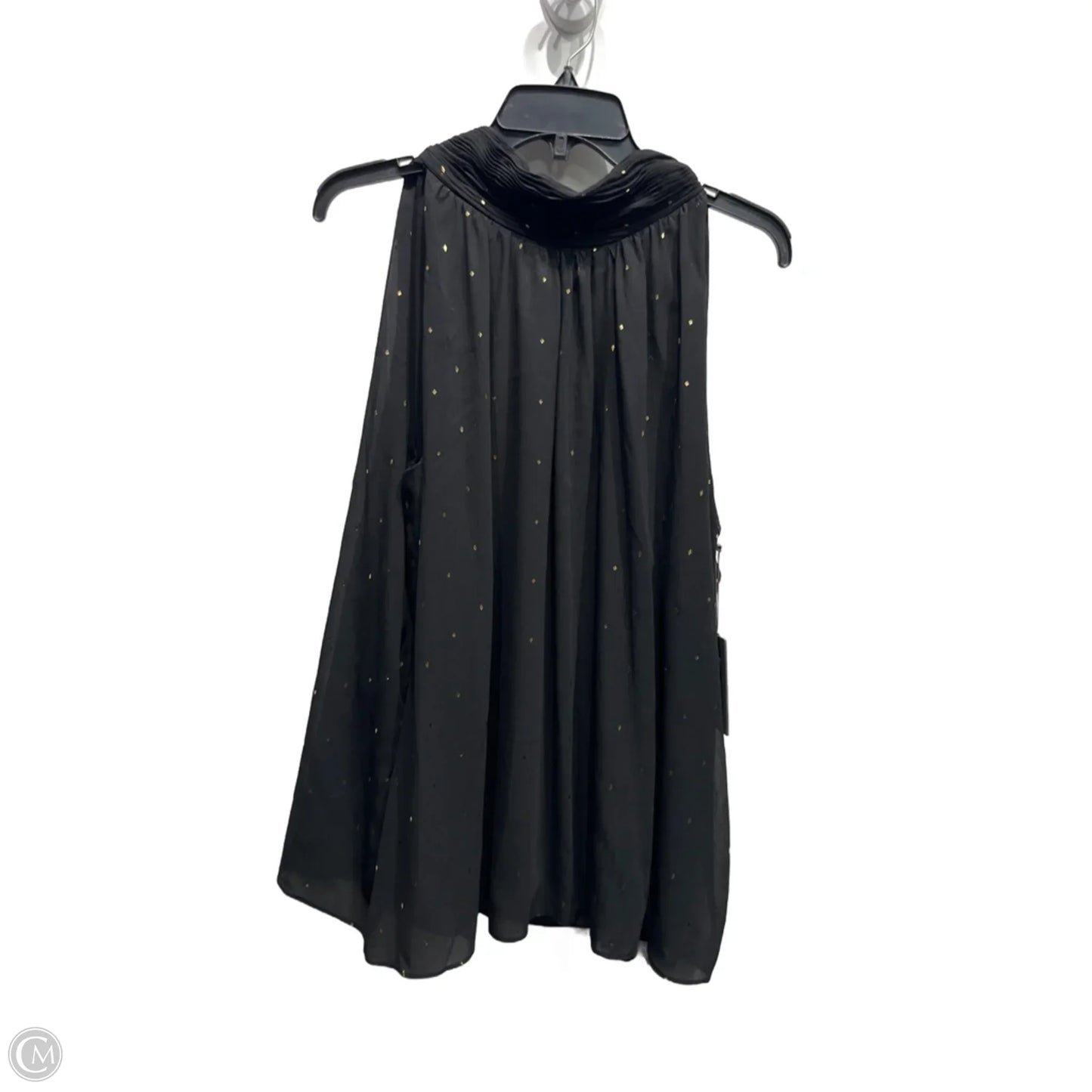 Top Sleeveless By Vince Camuto In Black & Gold, Size: M