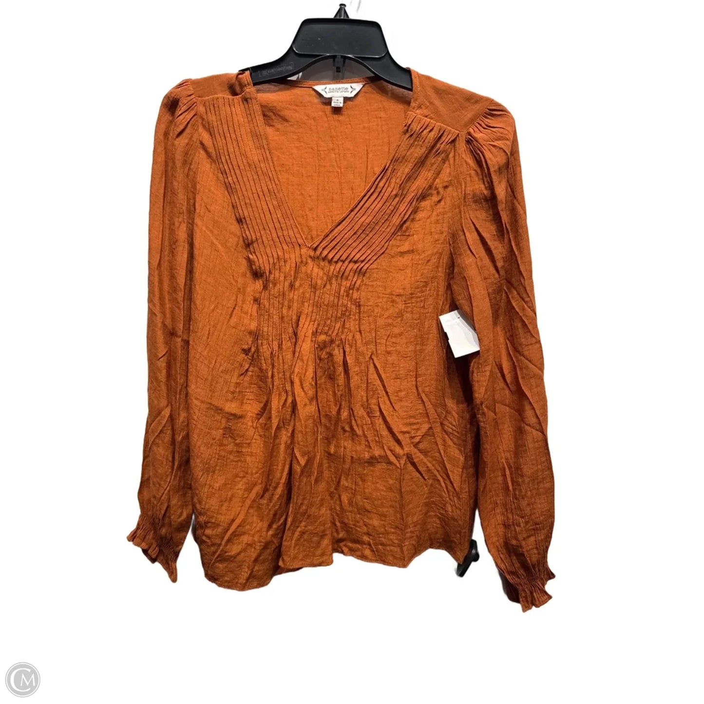 Top Long Sleeve By Nanette By Nanette Lepore In Brown, Size: M