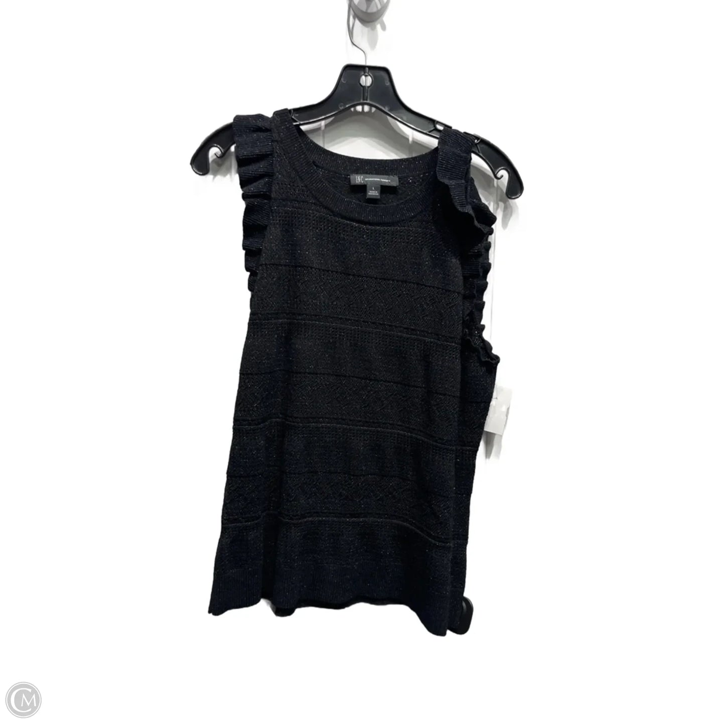 Top Short Sleeve By Necessary Objects In Black, Size: L