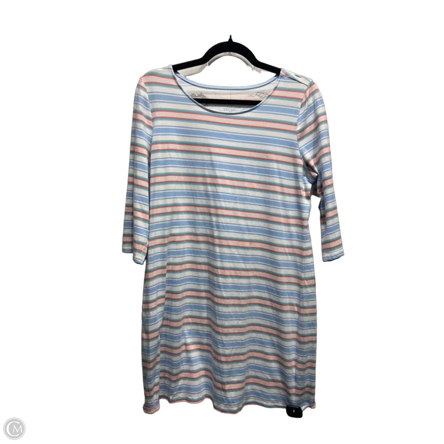 Dress Casual Short By HIHO In Blue & Pink, Size: M