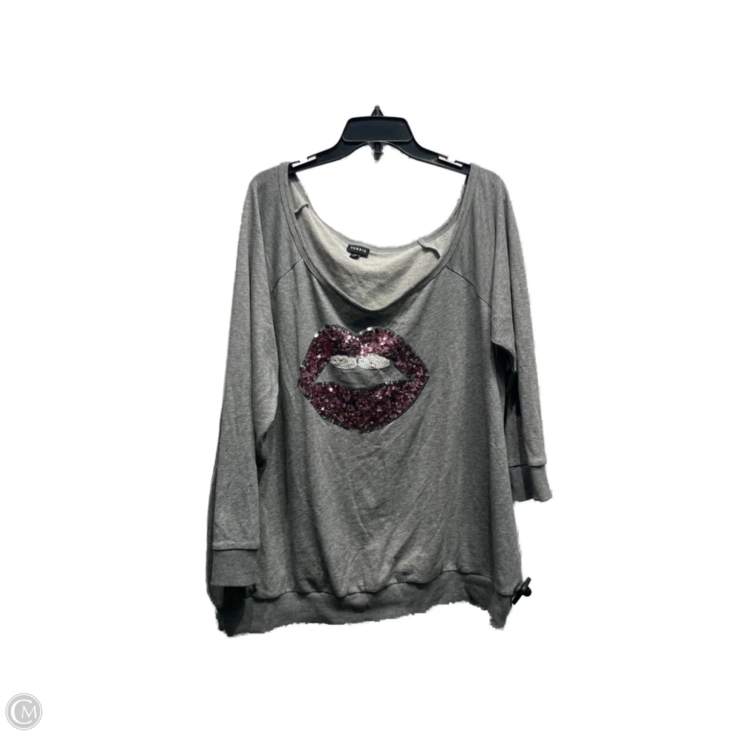 Sweatshirt Crewneck By Torrid In Grey, Size: 3x