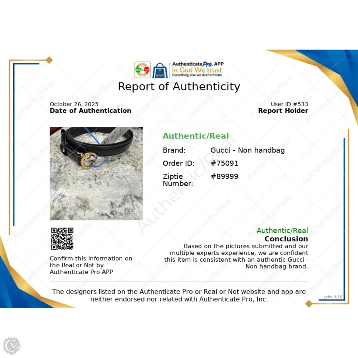 Belt Luxury Designer By Gucci