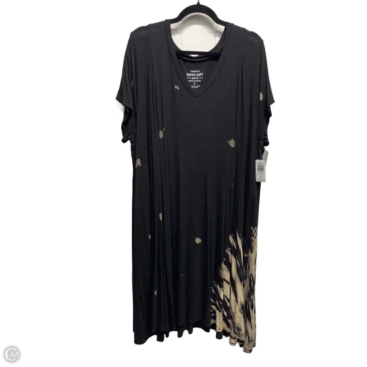 Dress Casual Maxi By Torrid In Black & Tan, Size: 3x