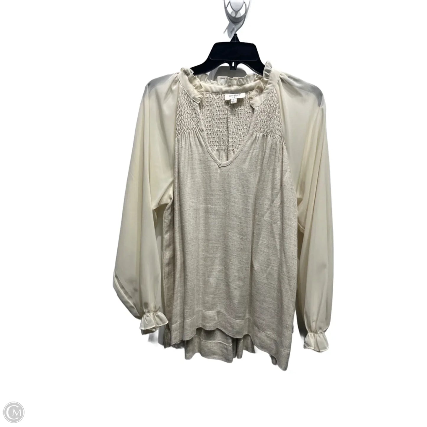 Top Long Sleeve By Umgee In Cream, Size: S