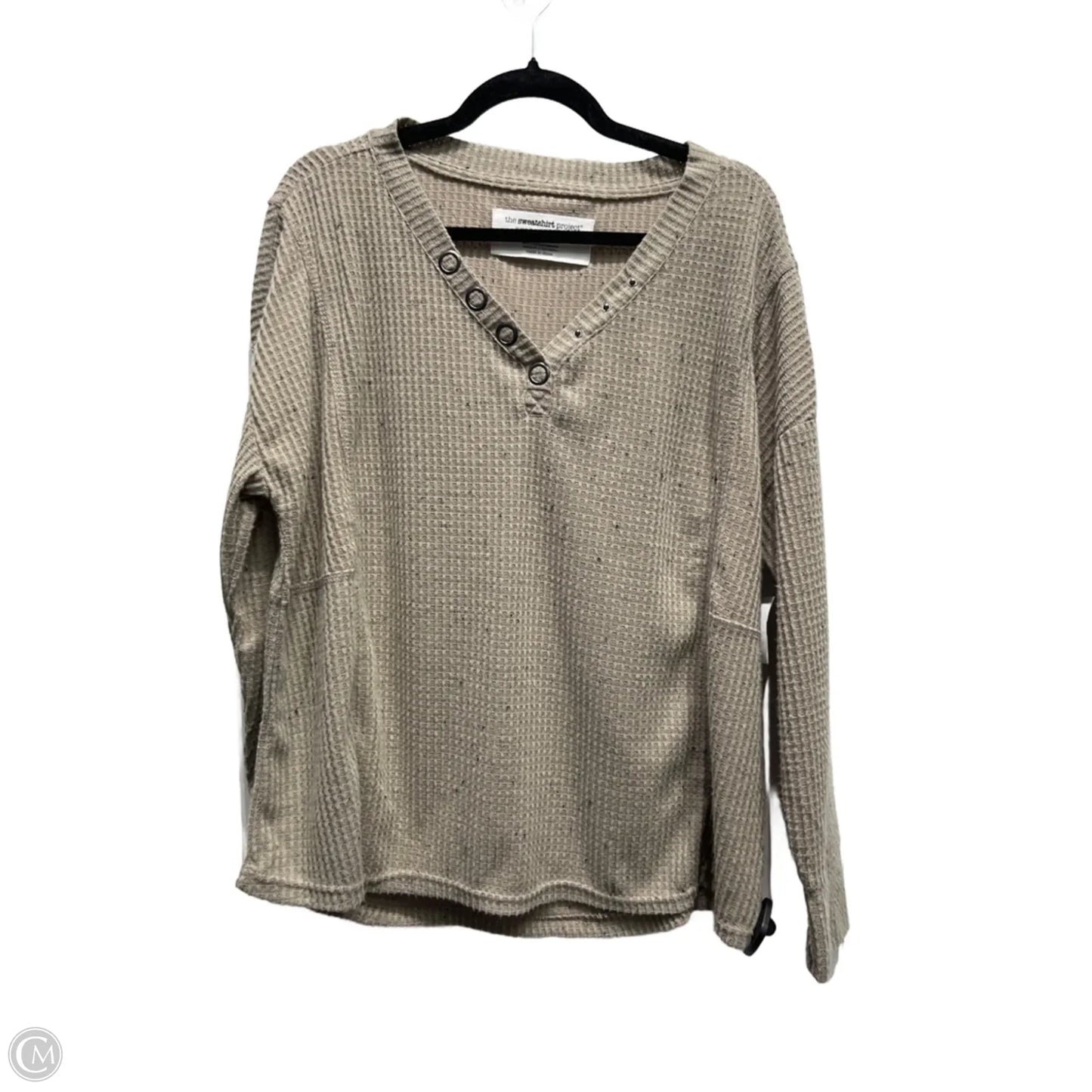 Top Long Sleeve By The Sweatshirt Project In Brown, Size: Xl