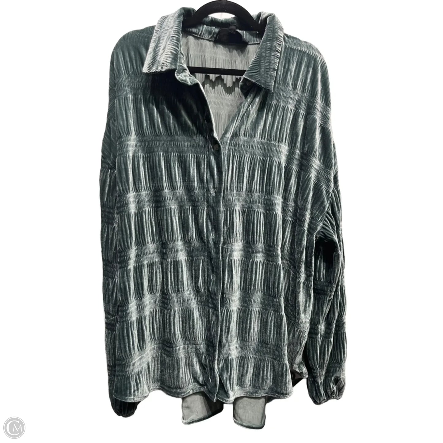 Top Long Sleeve By White Birch In Green, Size: L