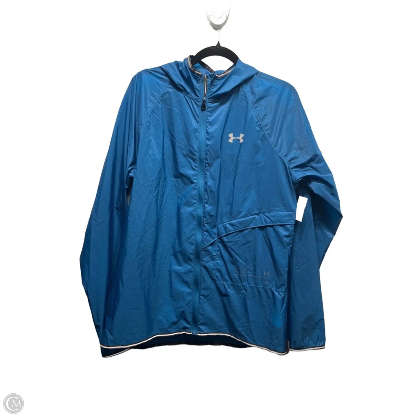 Jacket Windbreaker By Under Armour In Blue, Size: L