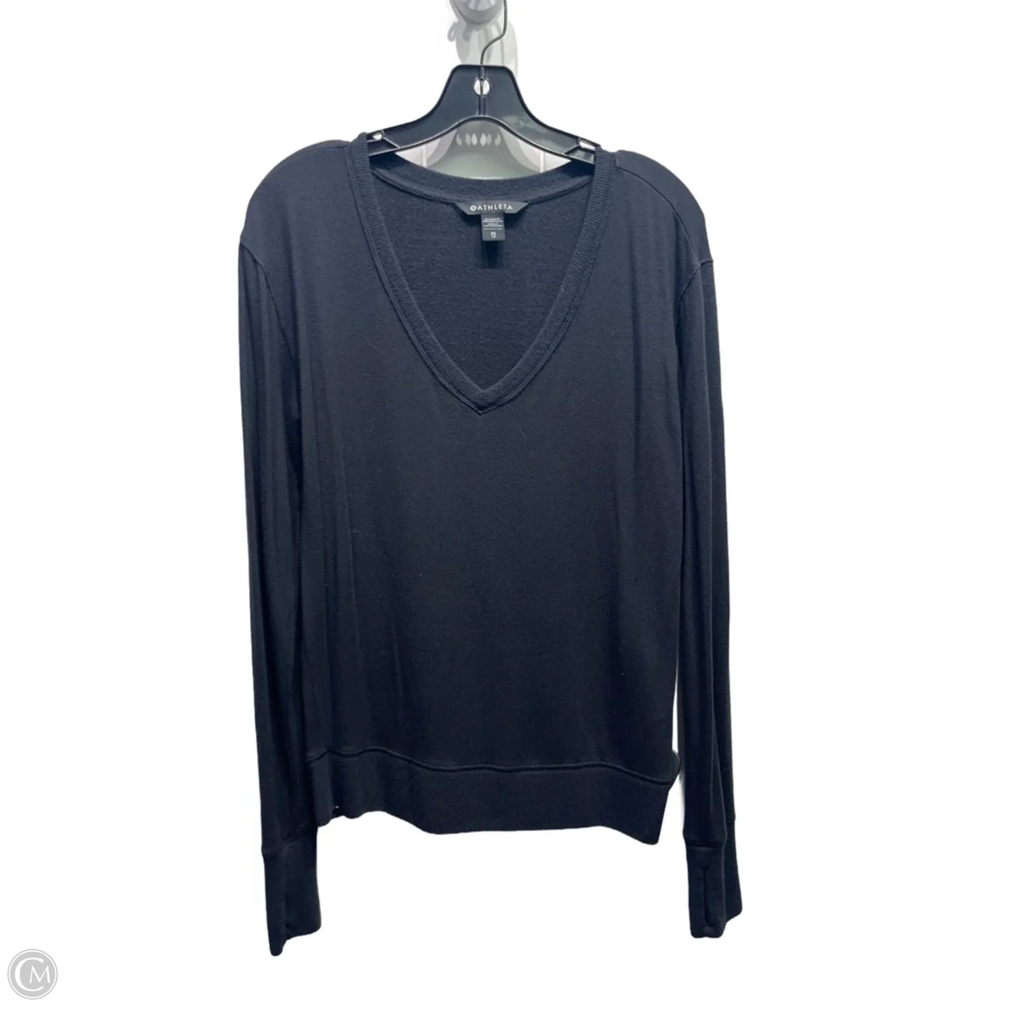 Top Long Sleeve By Athleta In Black, Size: Xs