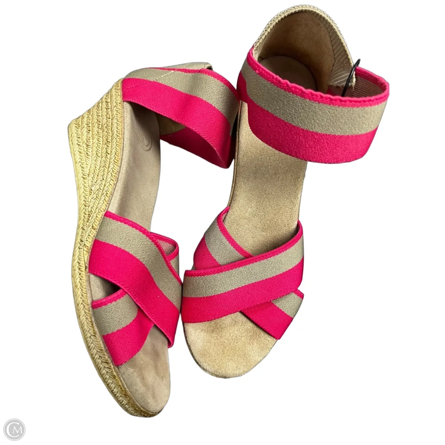 Sandals Heels Wedge By Clothes Mentor In Pink, Size: 5