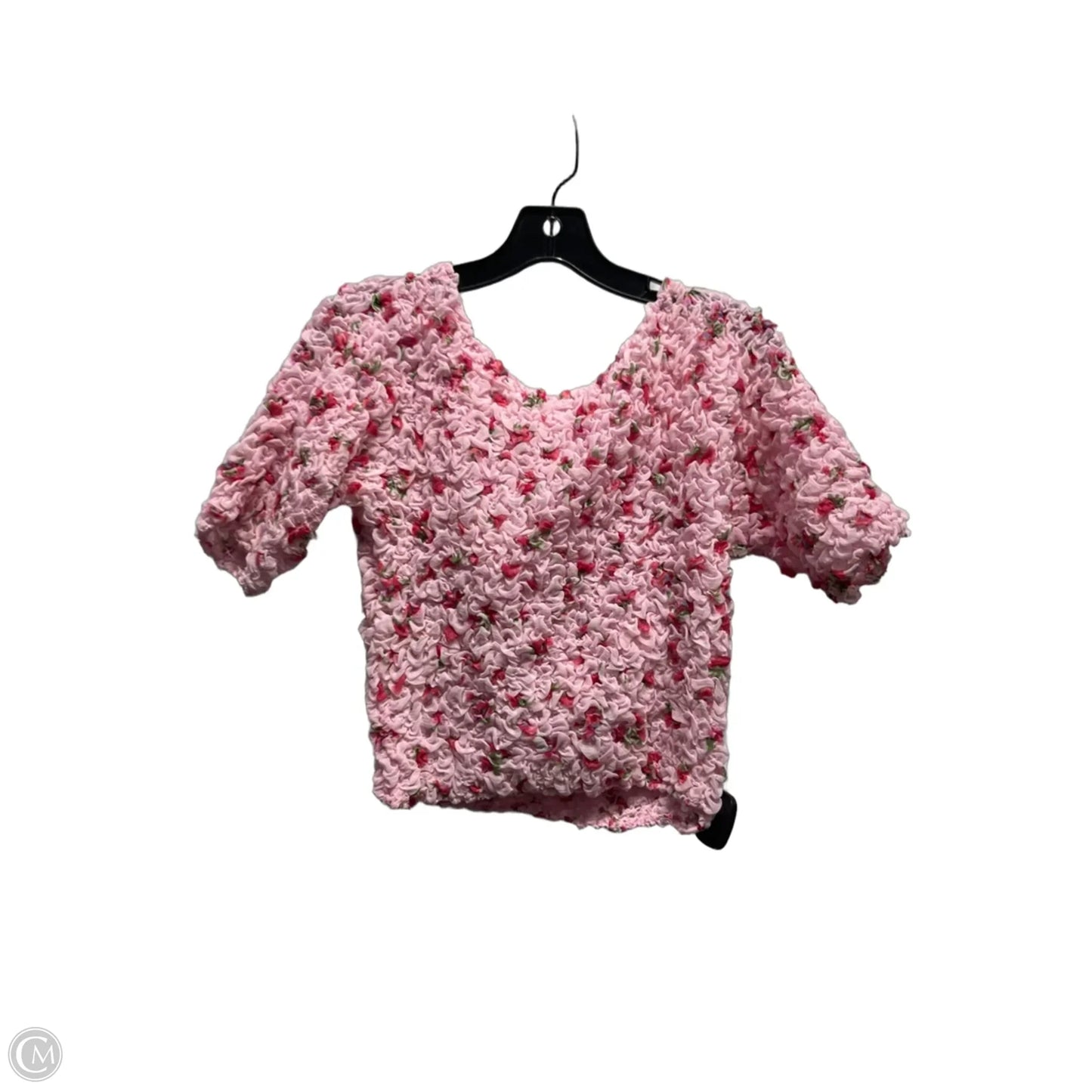 Top Short Sleeve By Free People In Pink, Size: S