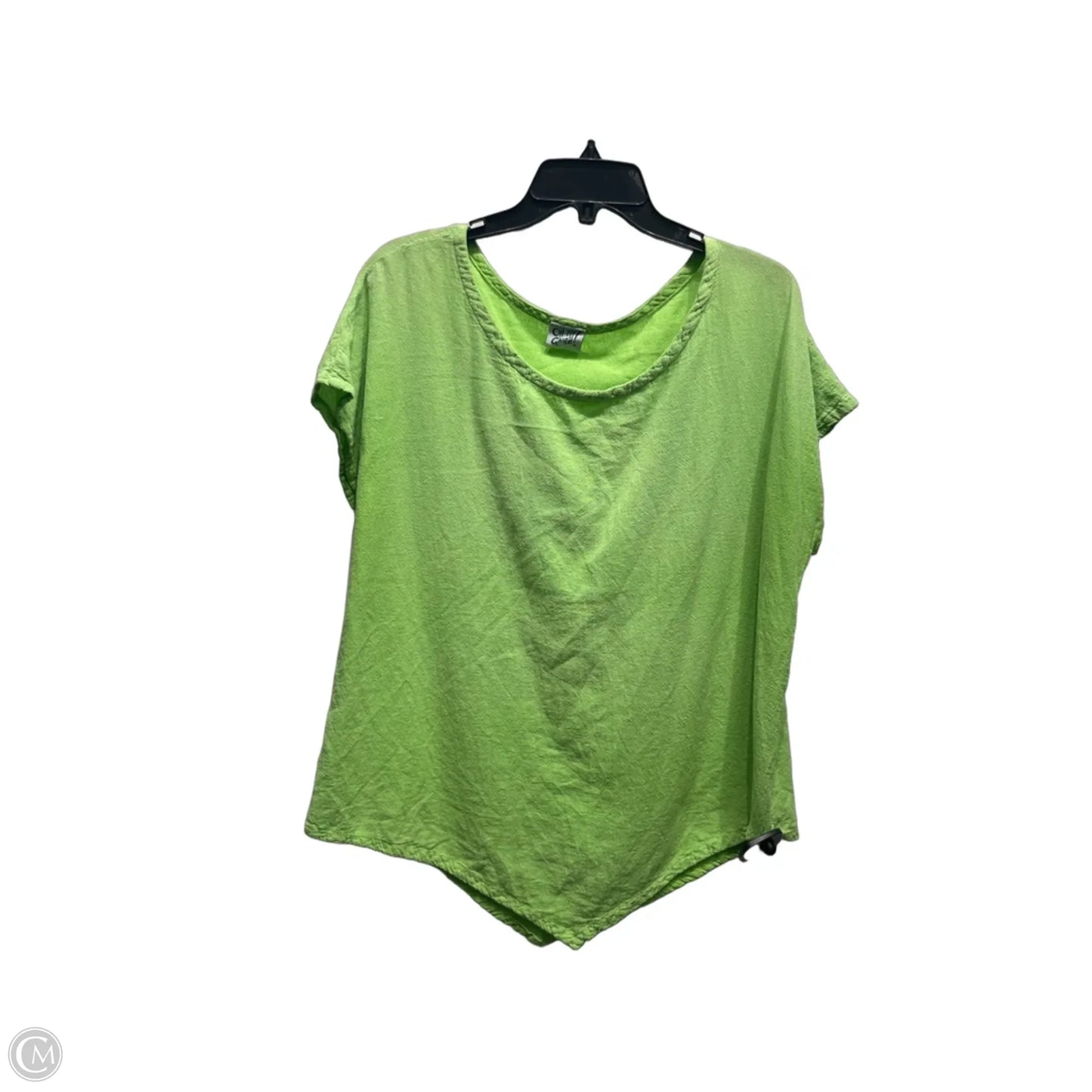 Top Short Sleeve By Oh My Gauze In Green, Size: L