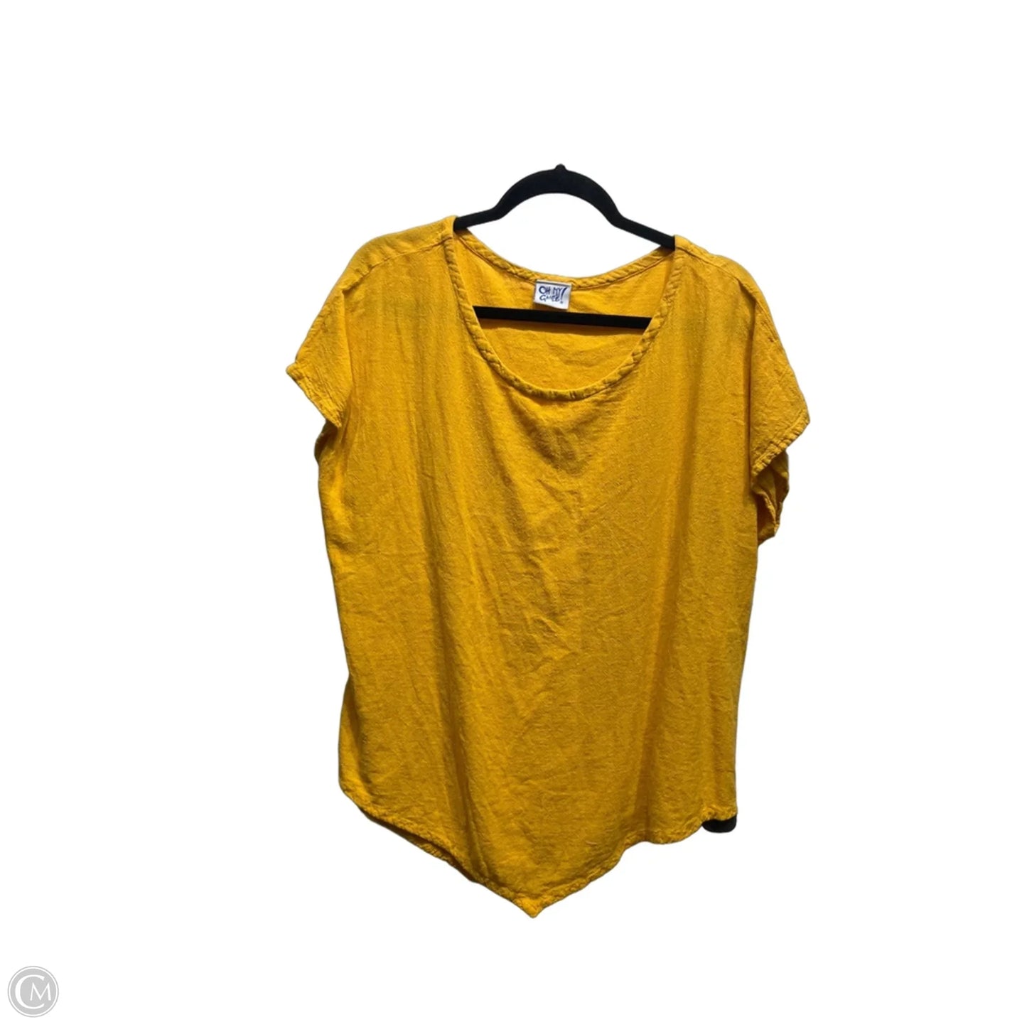 Top Short Sleeve By Oh My Gauze In Yellow, Size: L