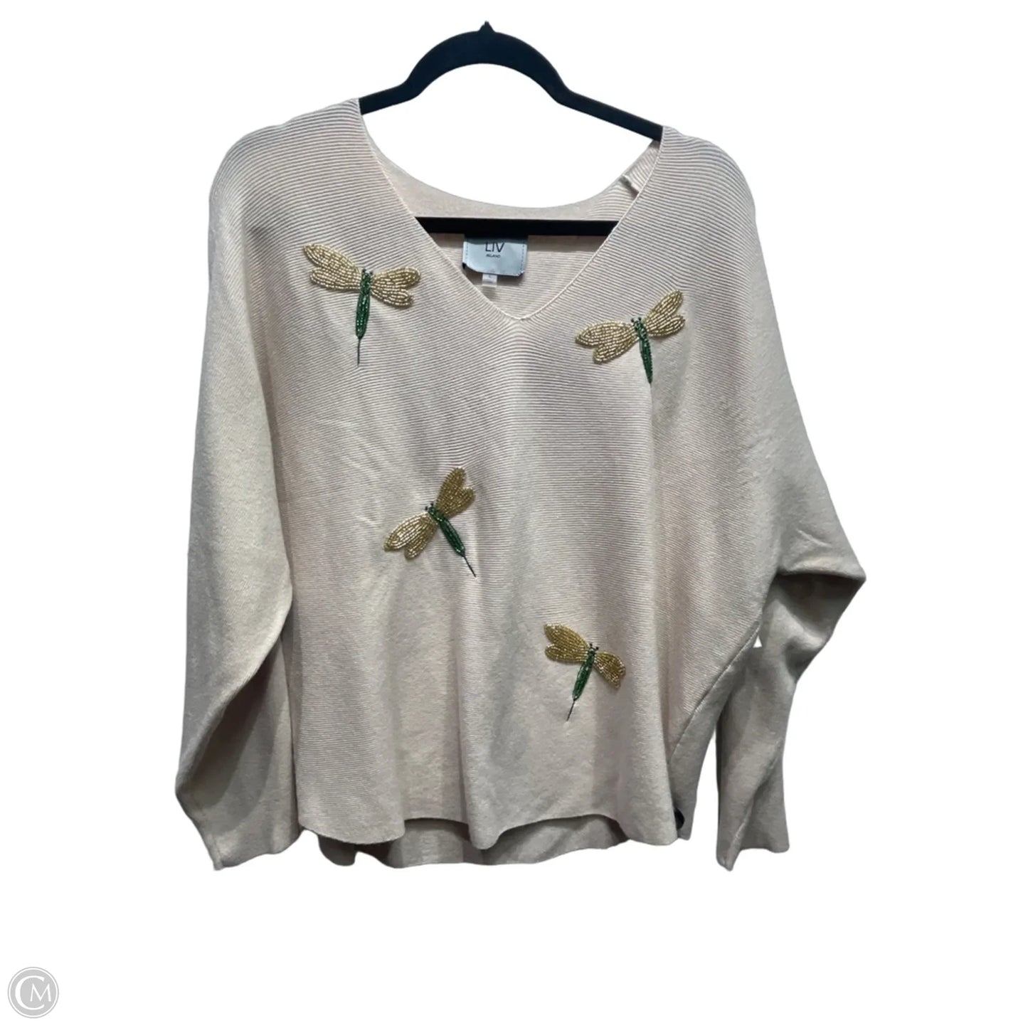 Top Long Sleeve By LIV MILANO In Tan, Size: L