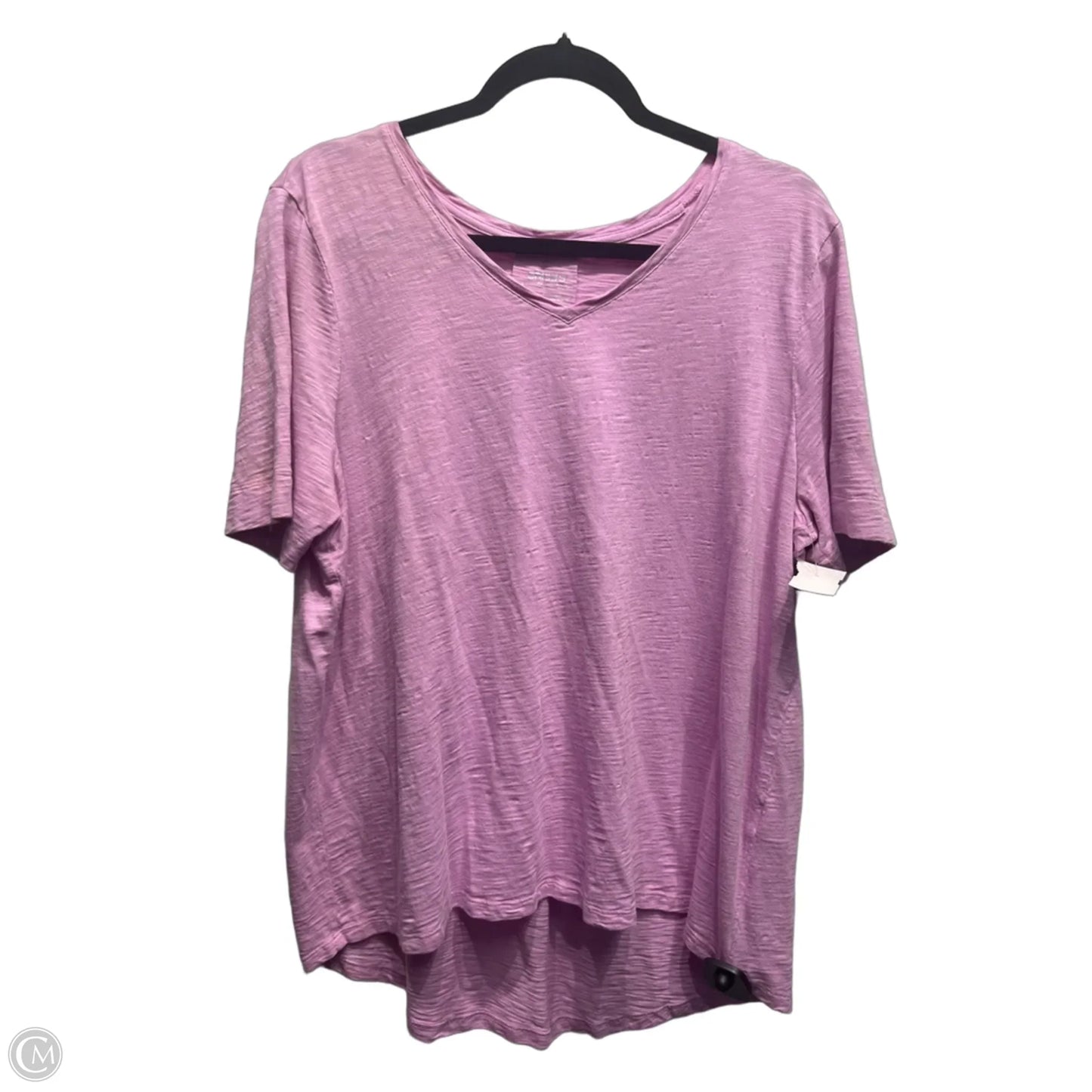 Top Short Sleeve By Chicos In Purple, Size: Xl