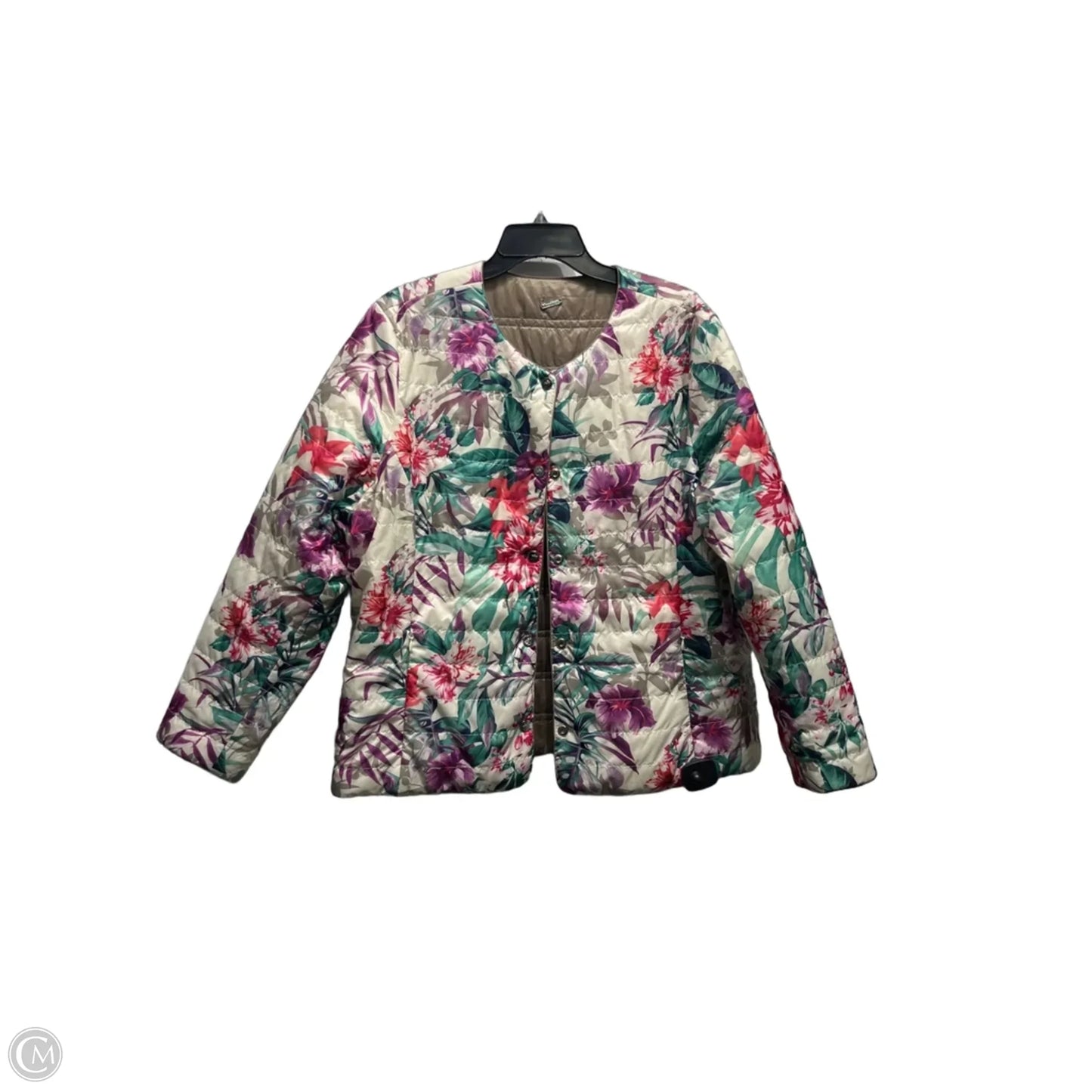 Jacket Puffer & Quilted By Tommy Bahama In Green & Purple, Size: L